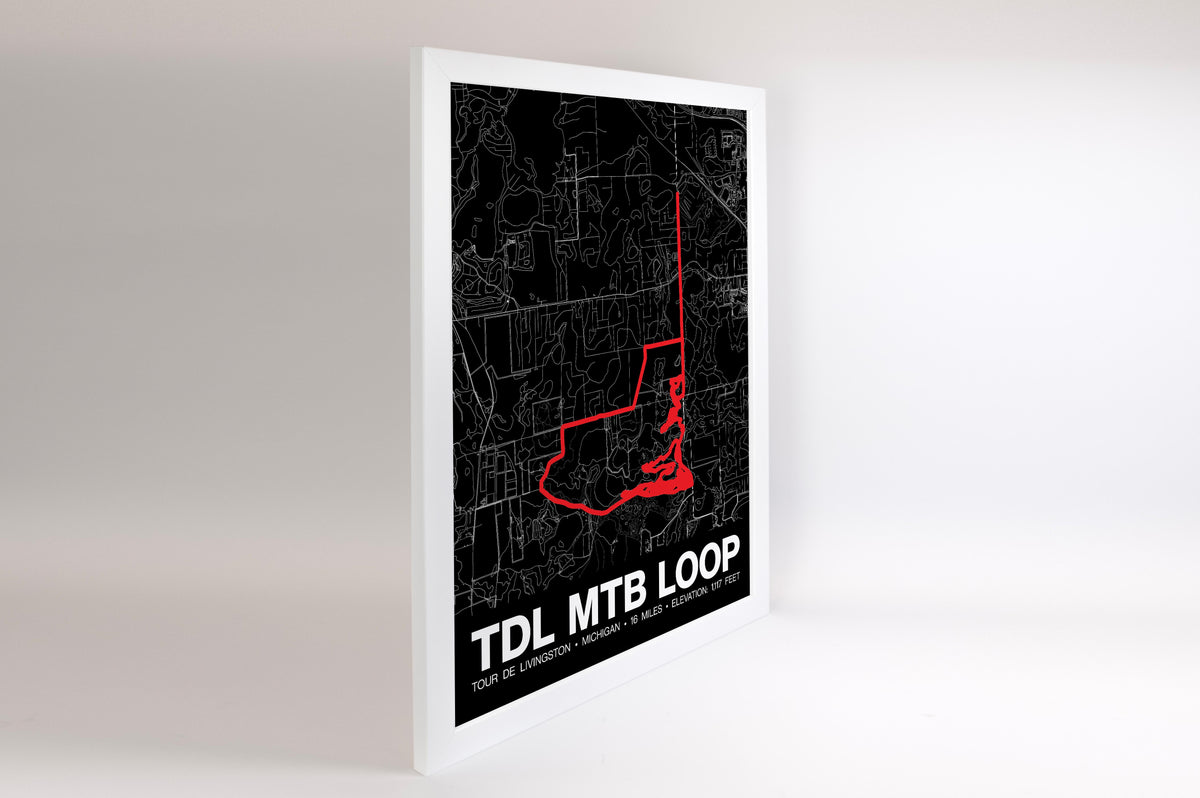 Tour de Livingston MTB Loop to BREC Poster - Grid Style