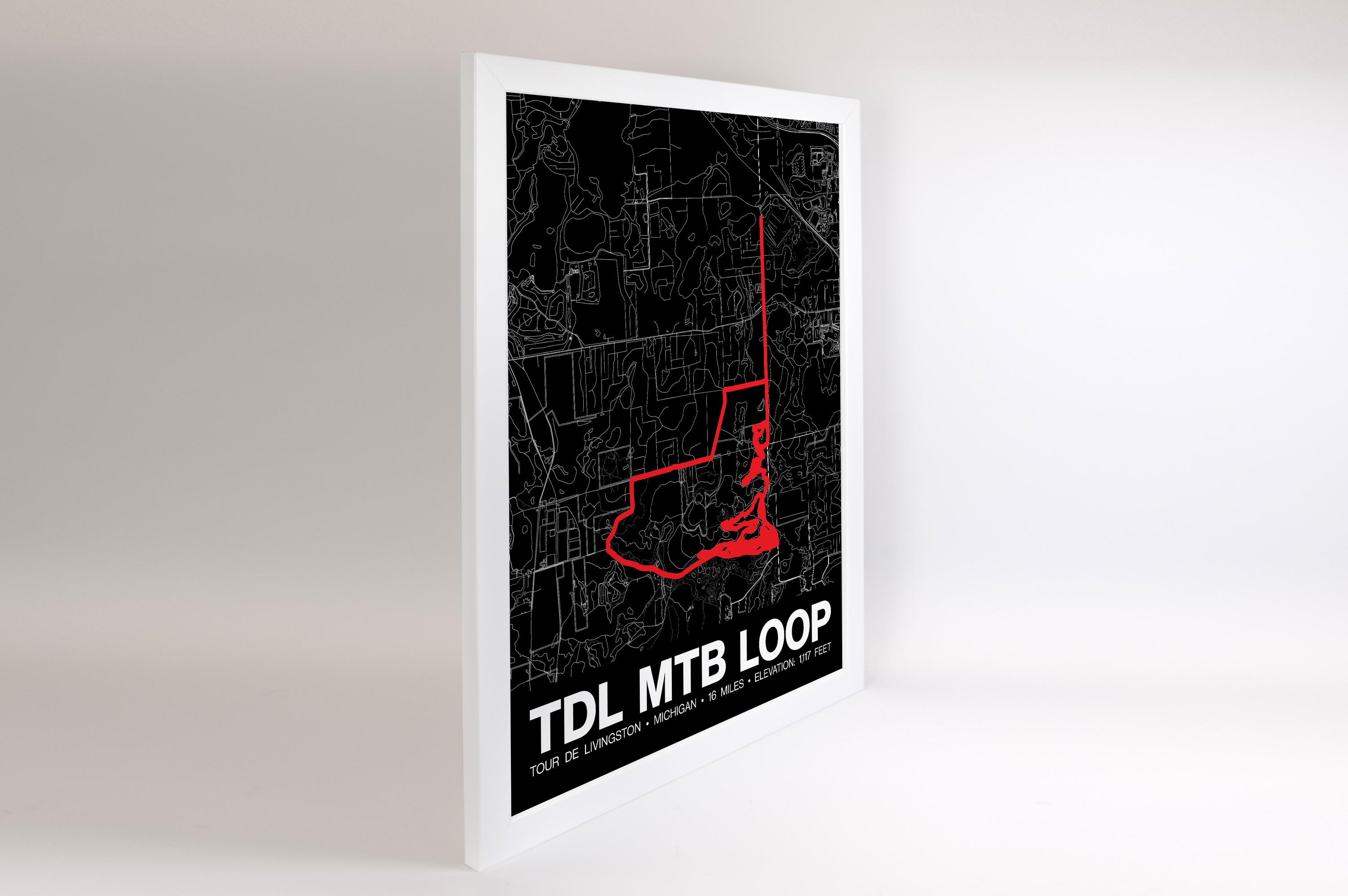 Tour de Livingston MTB Loop to BREC Poster - Grid Style