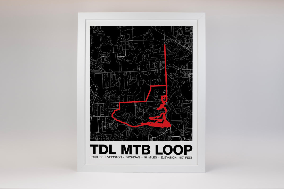Tour de Livingston MTB Loop to BREC Poster - Grid Style
