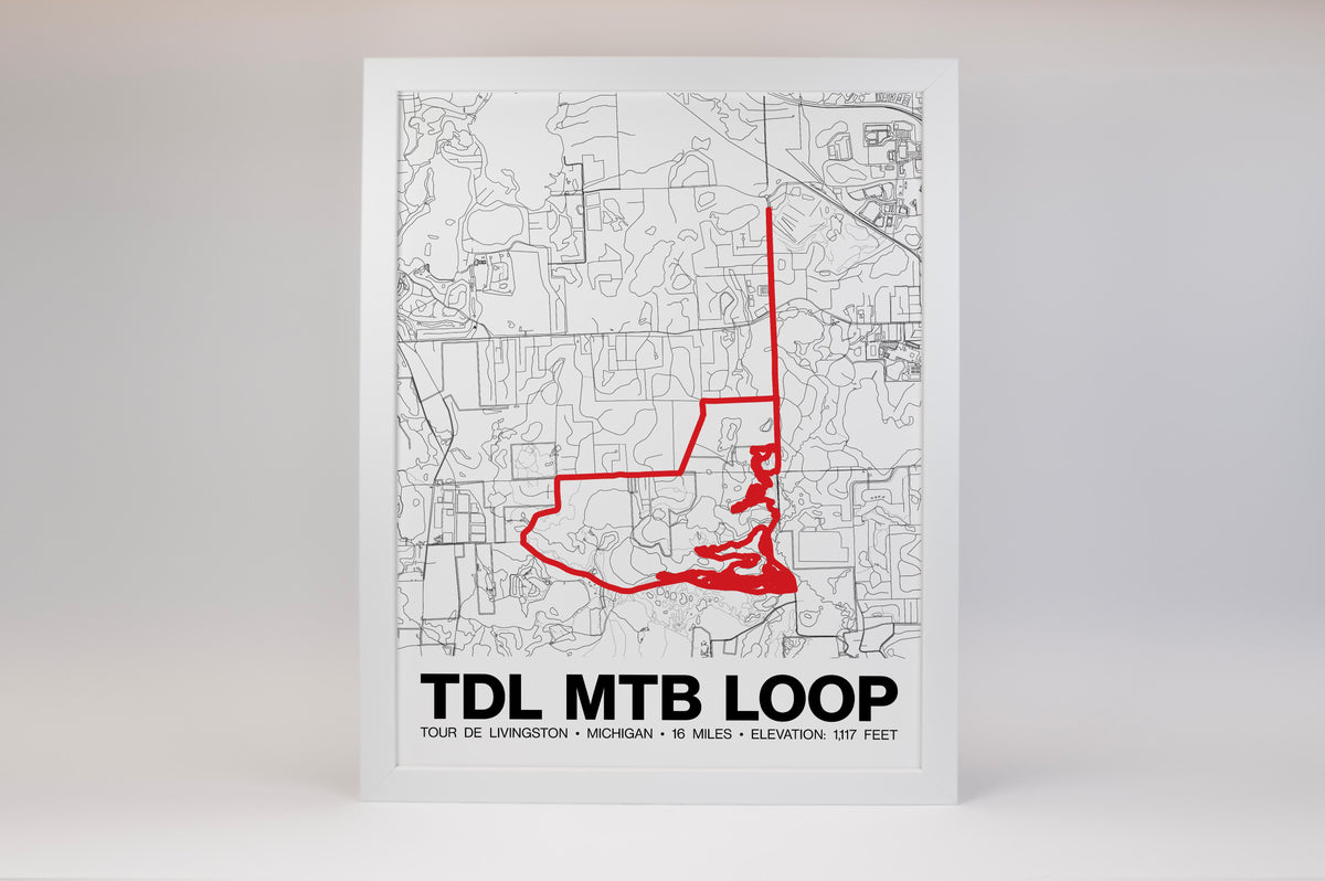 Tour de Livingston MTB Loop to BREC Poster - Grid Style