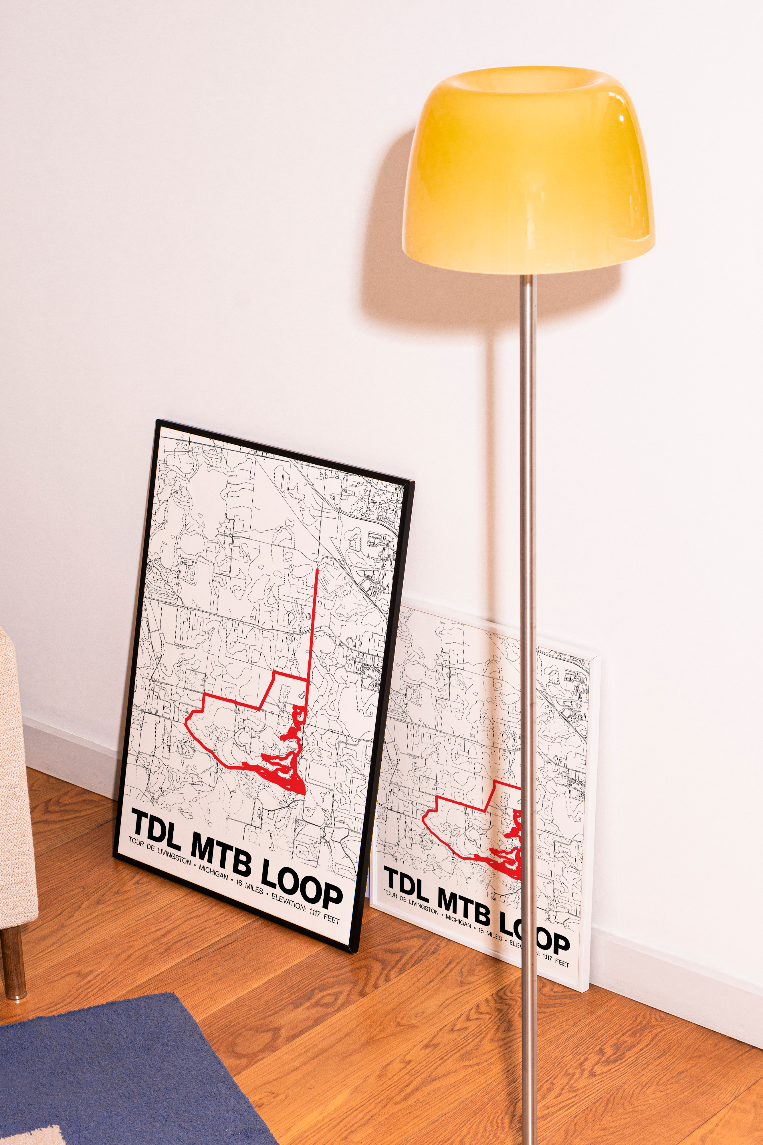 Tour de Livingston MTB Loop to BREC Poster - Grid Style