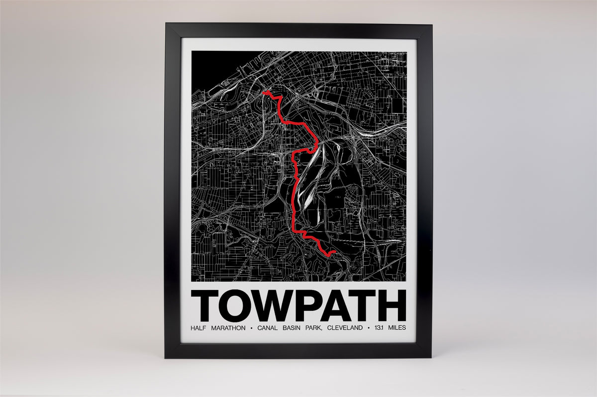 Towpath Half Marathon Poster - Grid Style