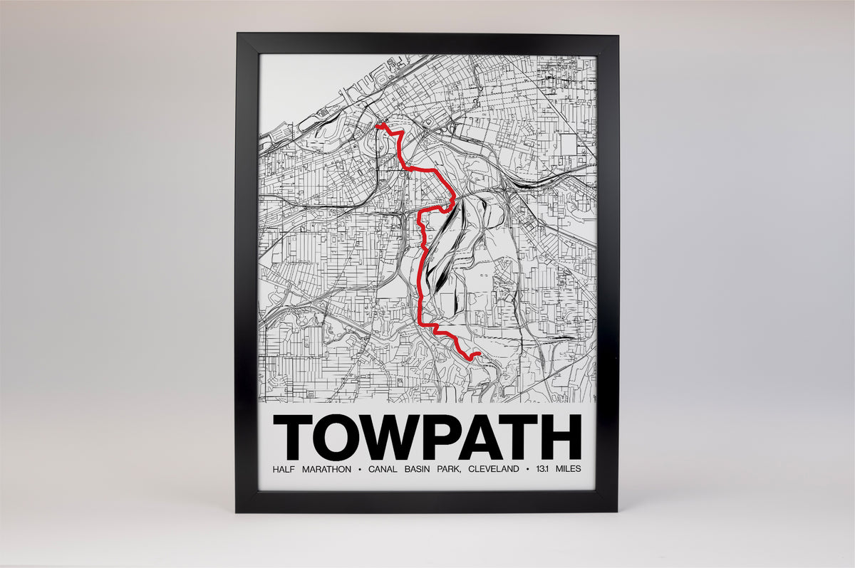 Towpath Half Marathon Poster - Grid Style