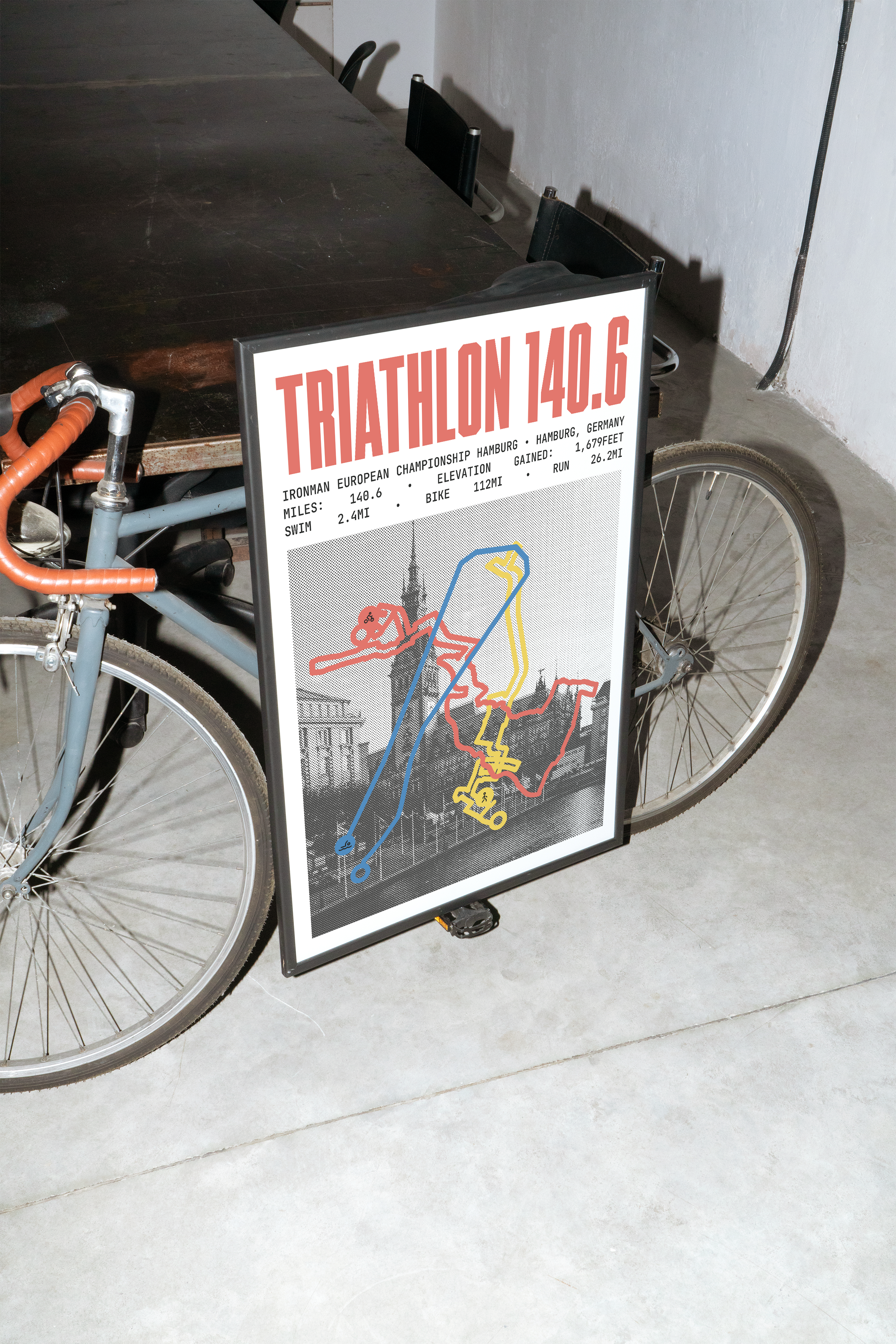 Ironman 140.6 European Championship Hamburg Poster