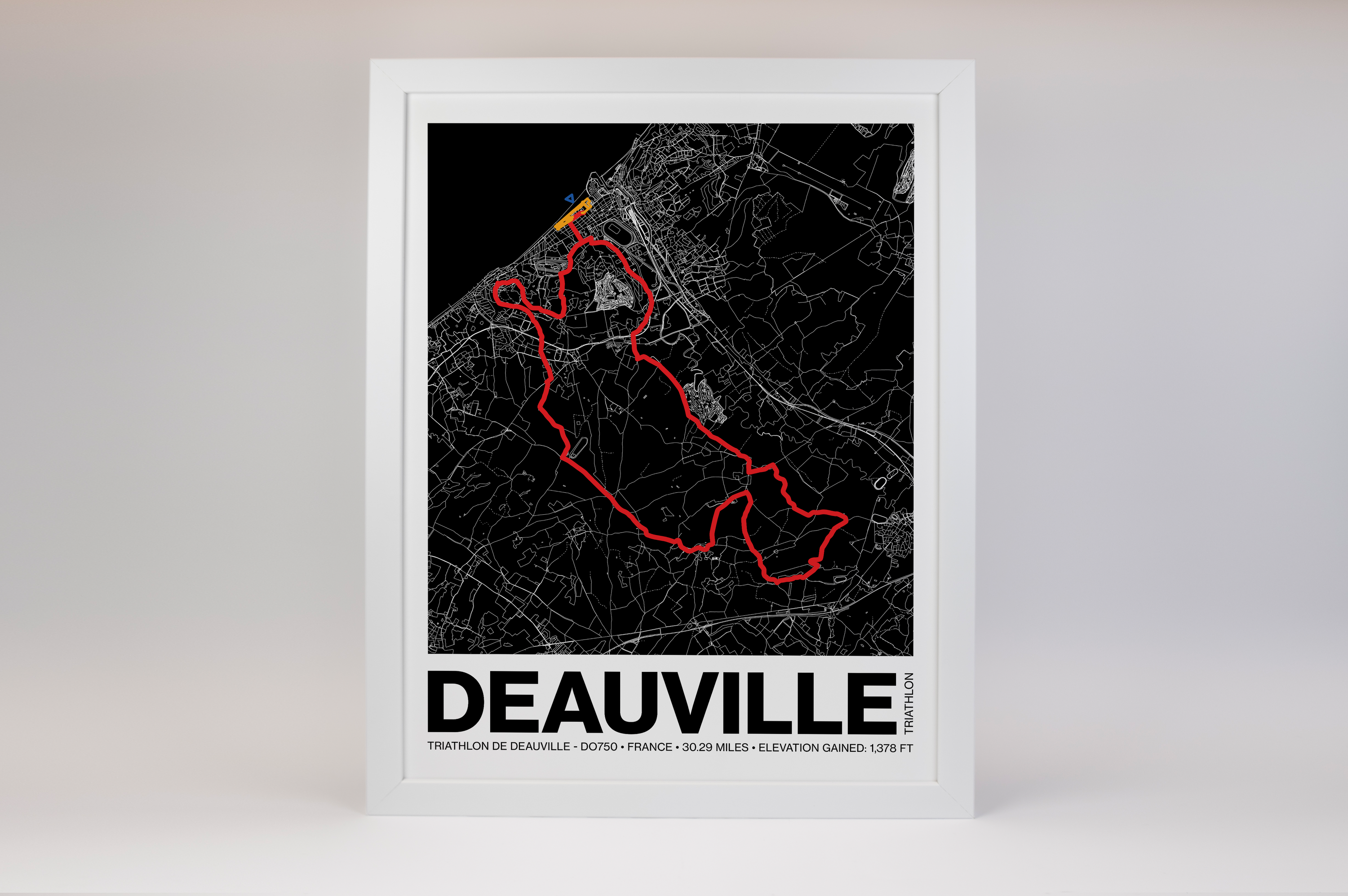 Triathlon de Deauville DO750 Poster - Grid Style