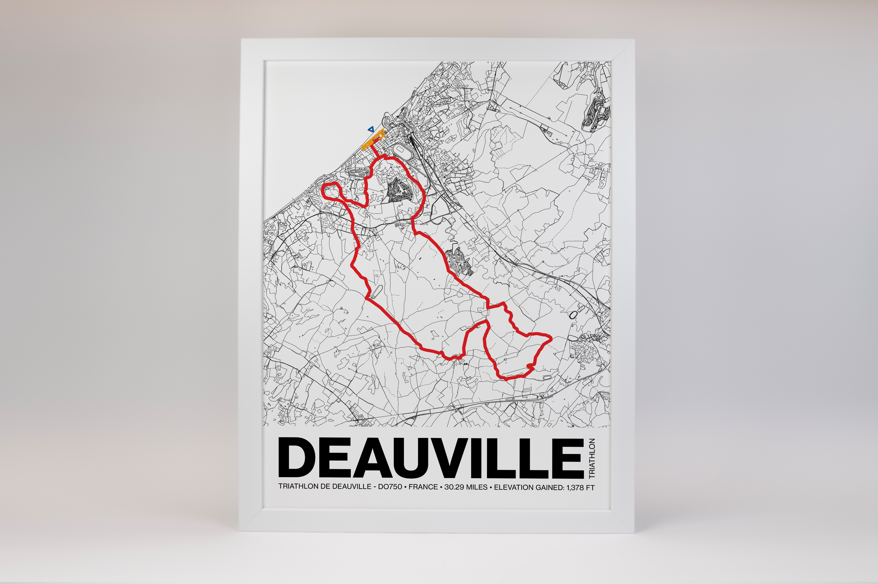 Triathlon de Deauville DO750 Poster - Grid Style