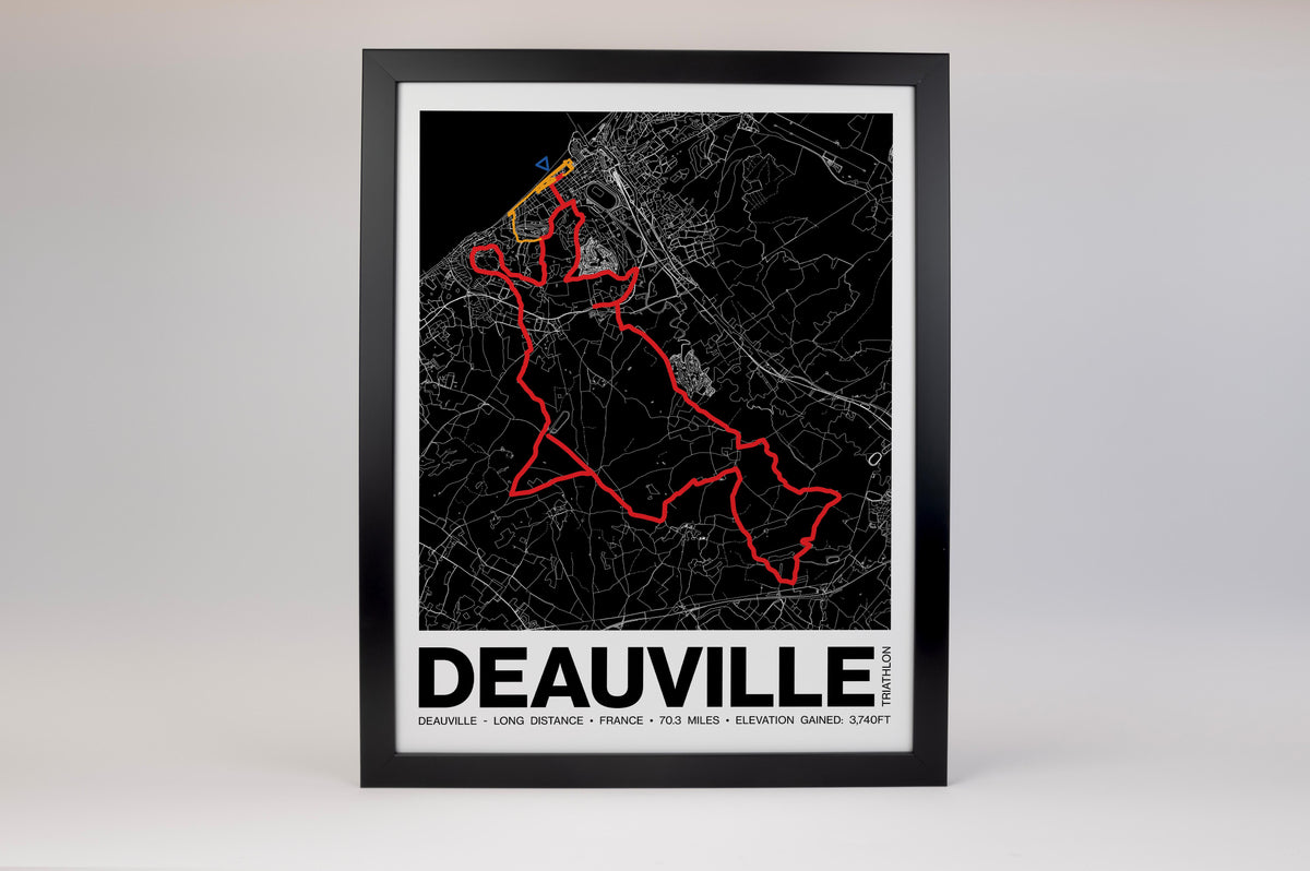 Triathlon de Deauville LONG DISTANCE Poster - Grid Style