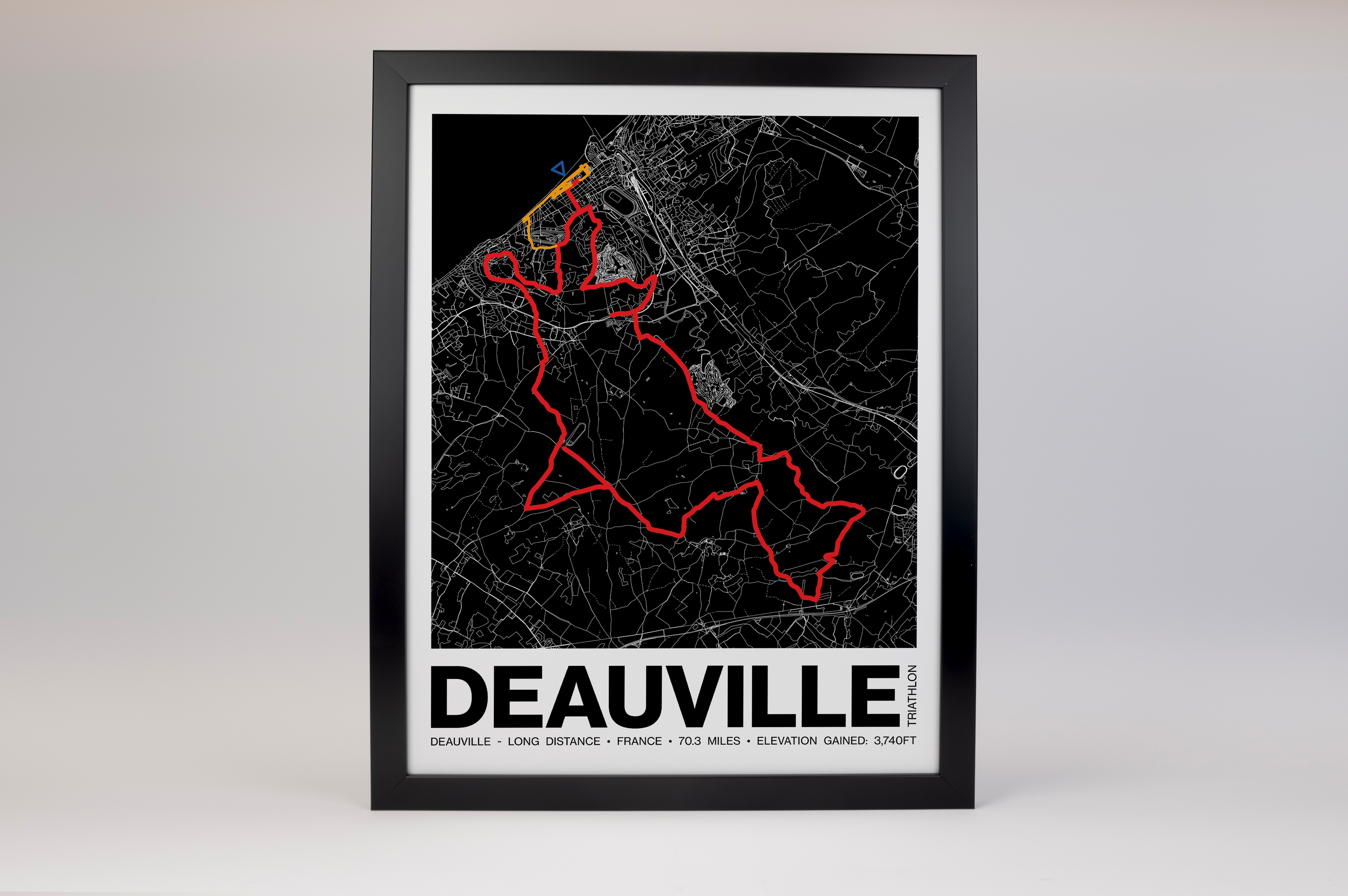 Triathlon de Deauville LONG DISTANCE Poster - Grid Style