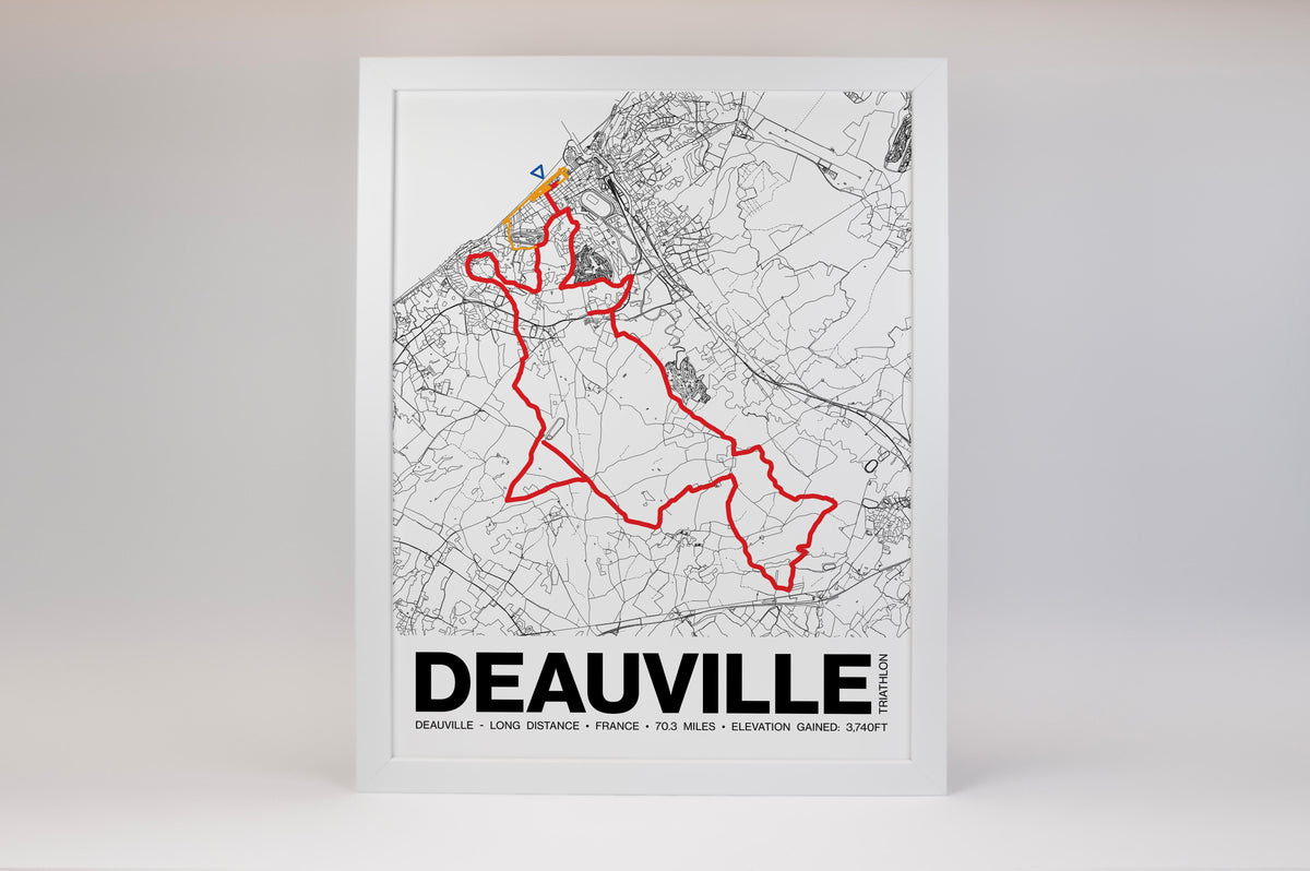 Triathlon de Deauville LONG DISTANCE Poster - Grid Style