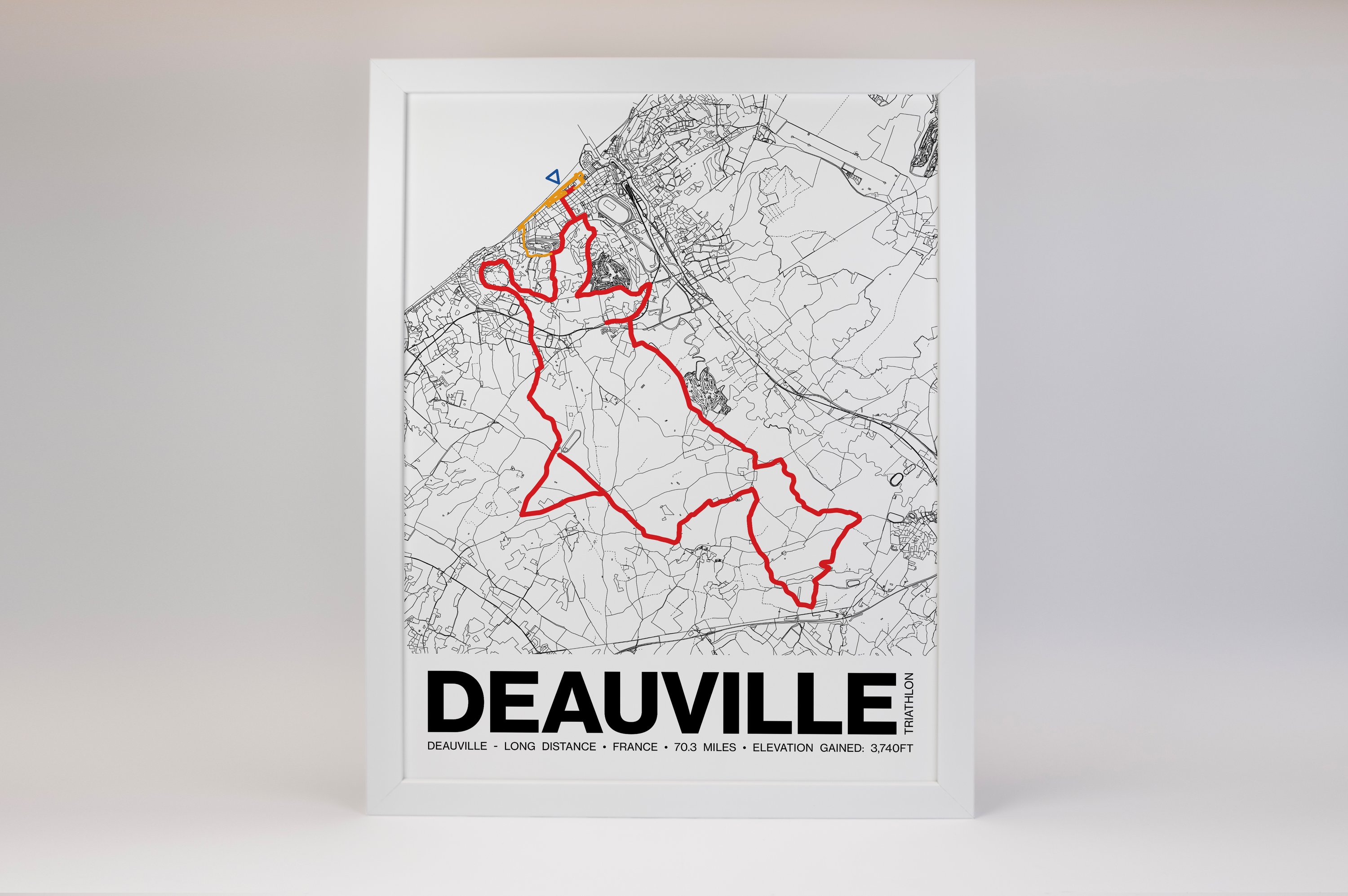 Triathlon de Deauville LONG DISTANCE Poster - Grid Style