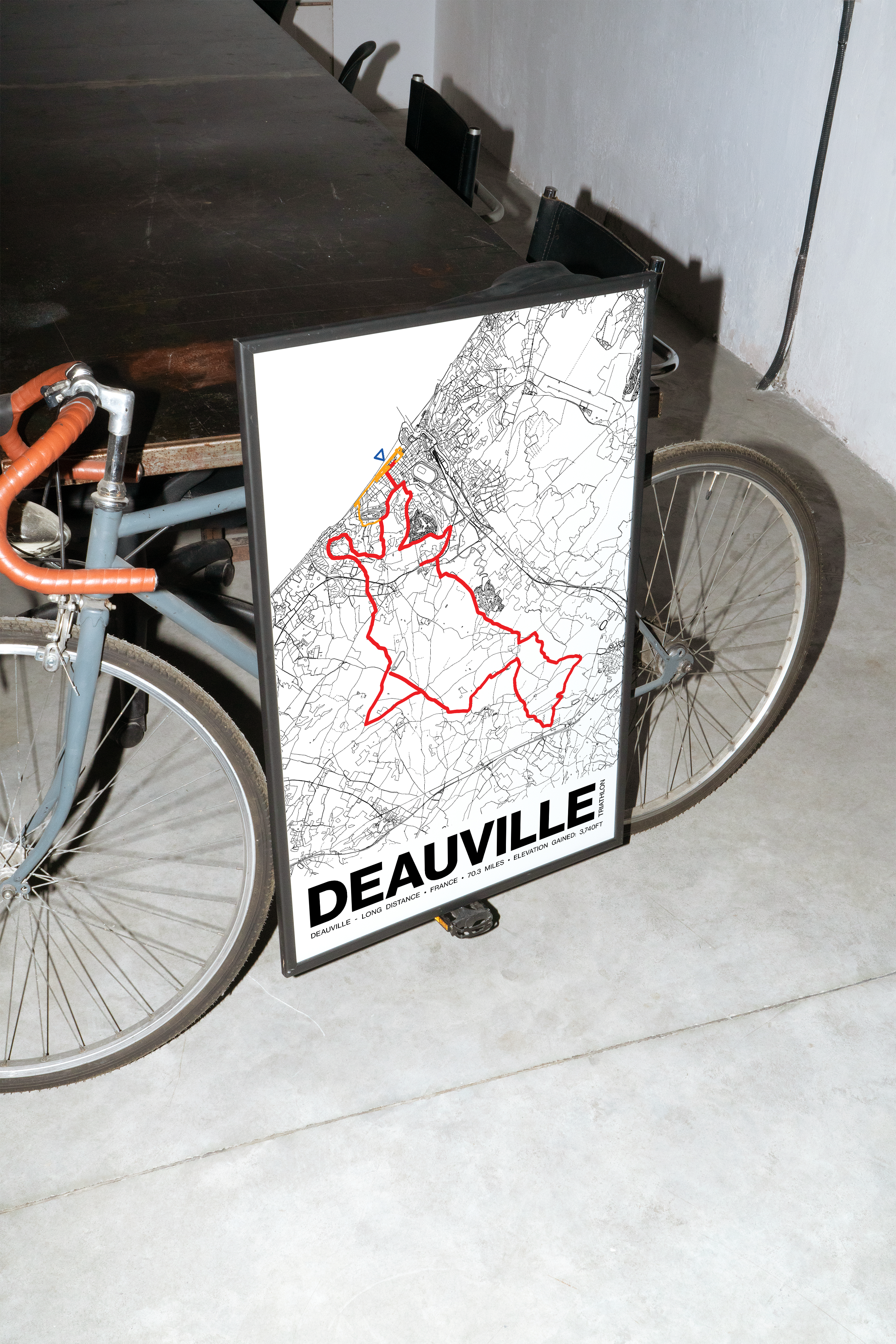 Triathlon de Deauville LONG DISTANCE Poster - Grid Style