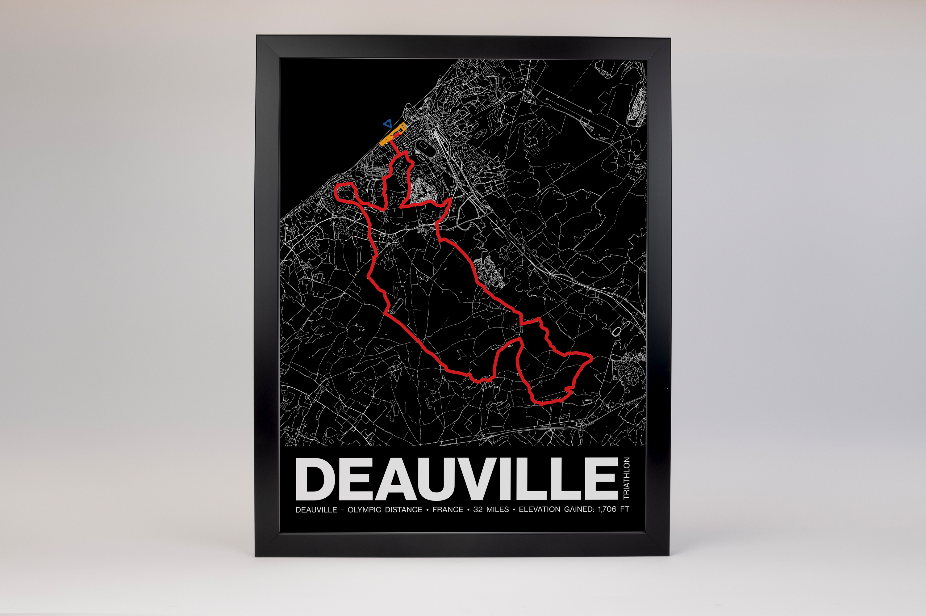 Triathlon de Deauville OLYMPIC DISTANCE Poster - Grid Style