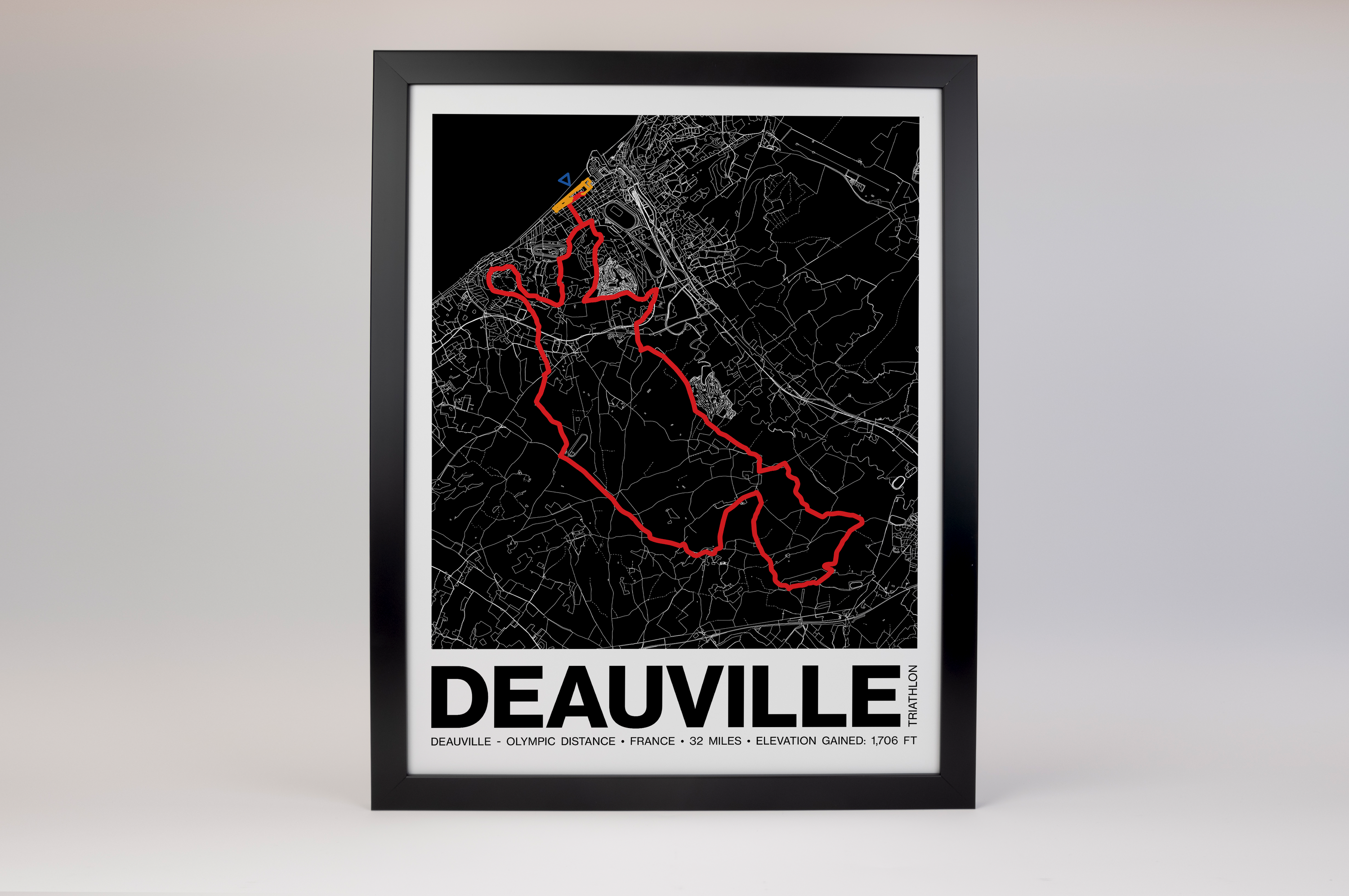 Triathlon de Deauville OLYMPIC DISTANCE Poster - Grid Style