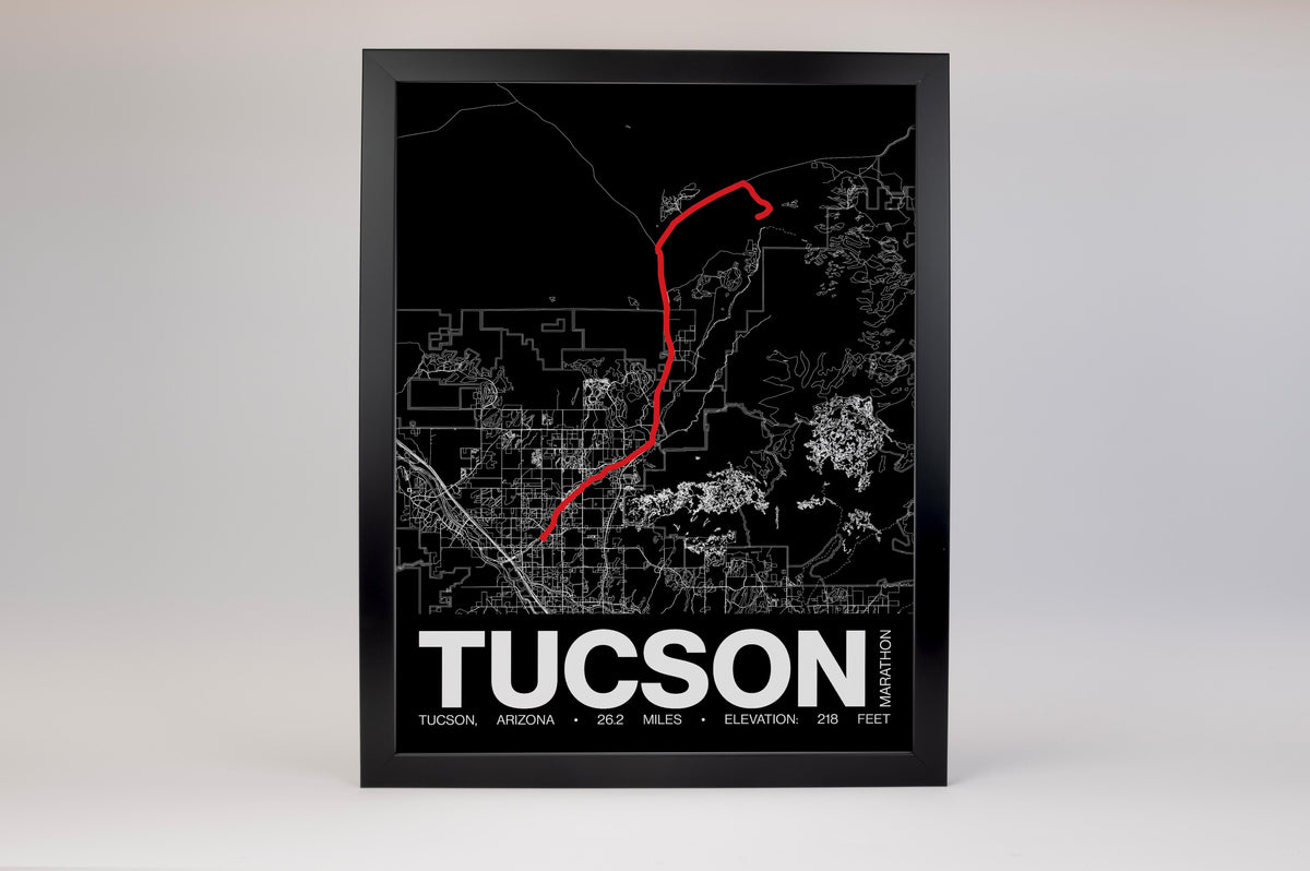 Tucson Marathon Poster - Grid Style