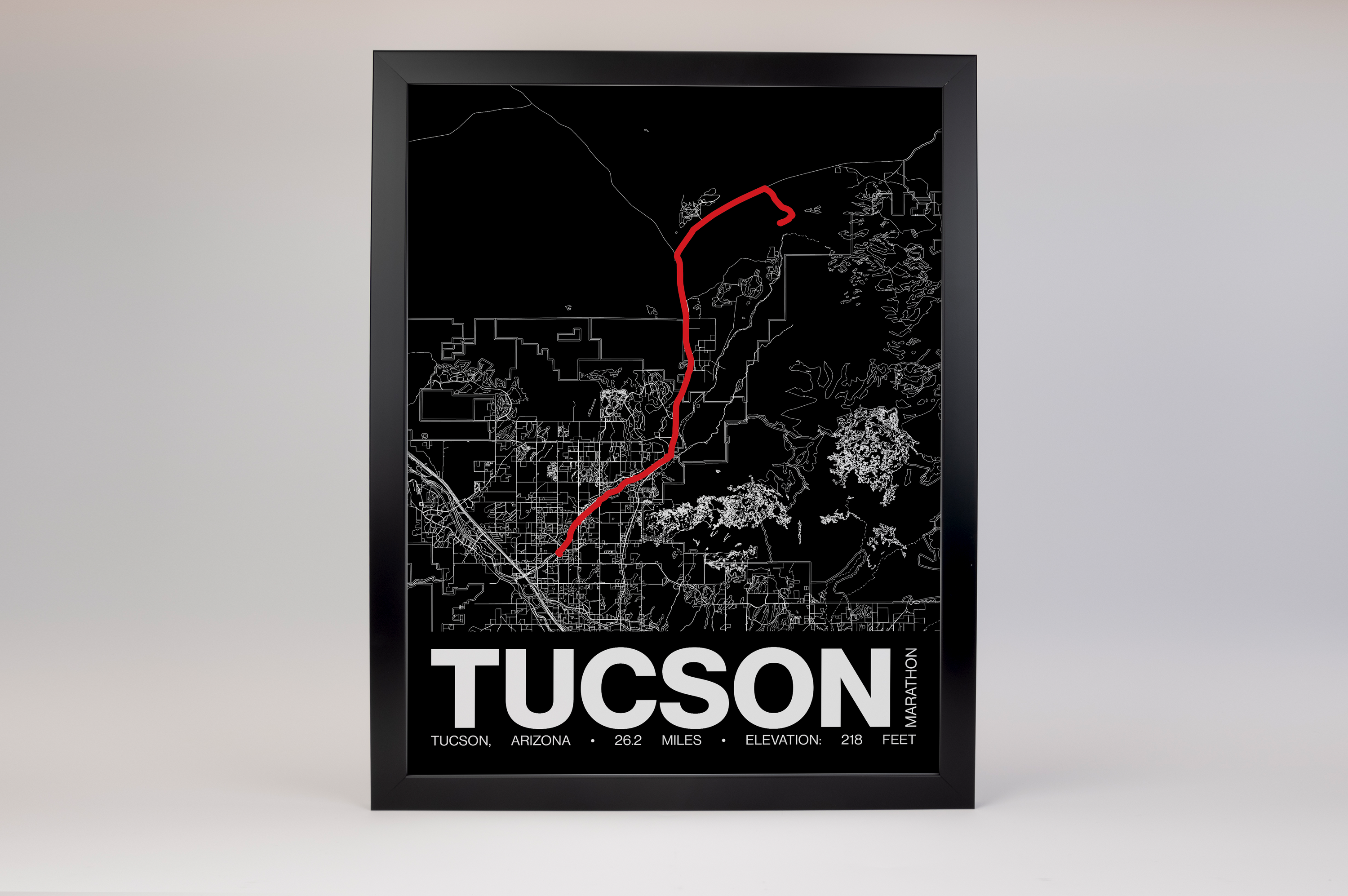 Tucson Marathon Poster - Grid Style
