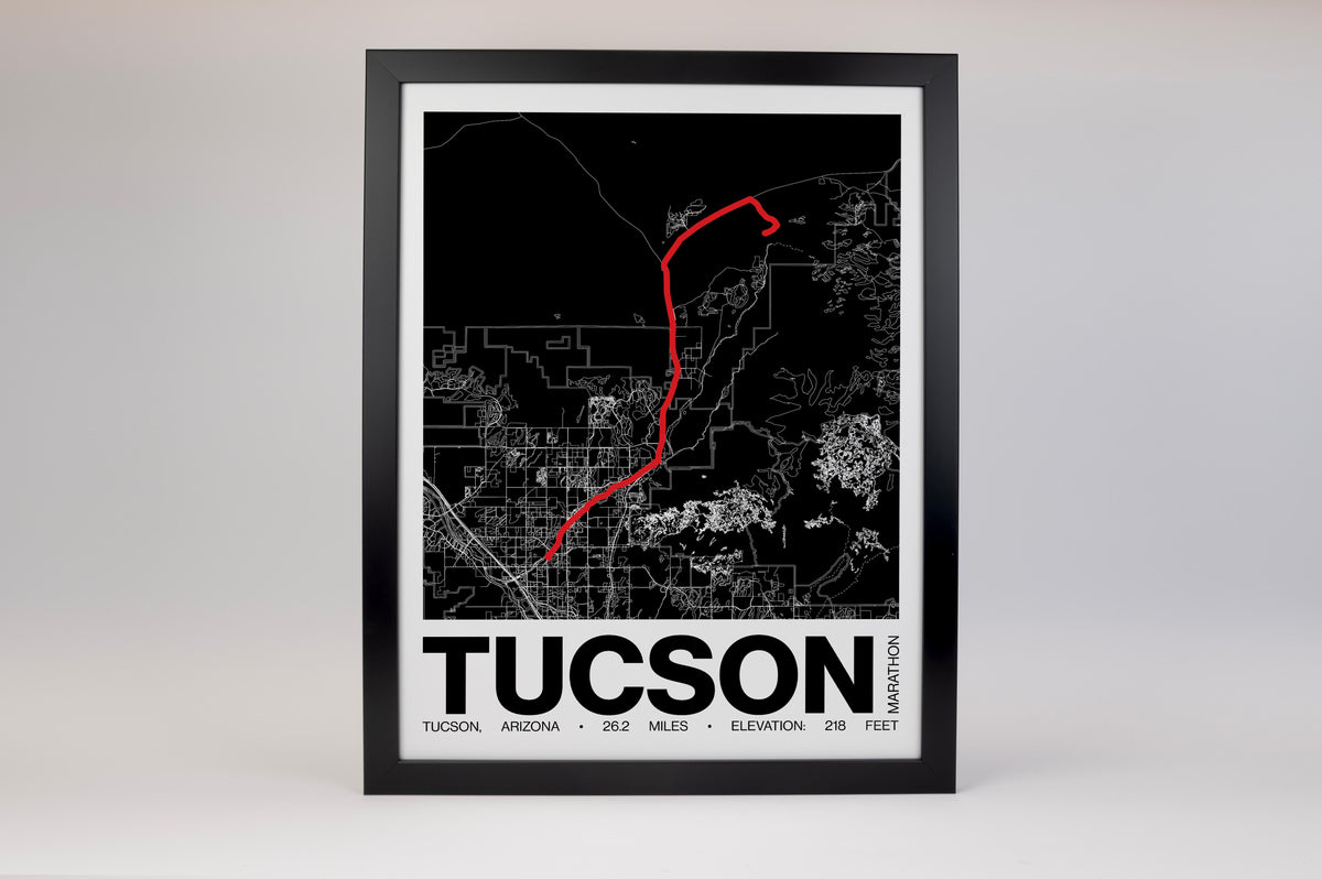 Tucson Marathon Poster - Grid Style