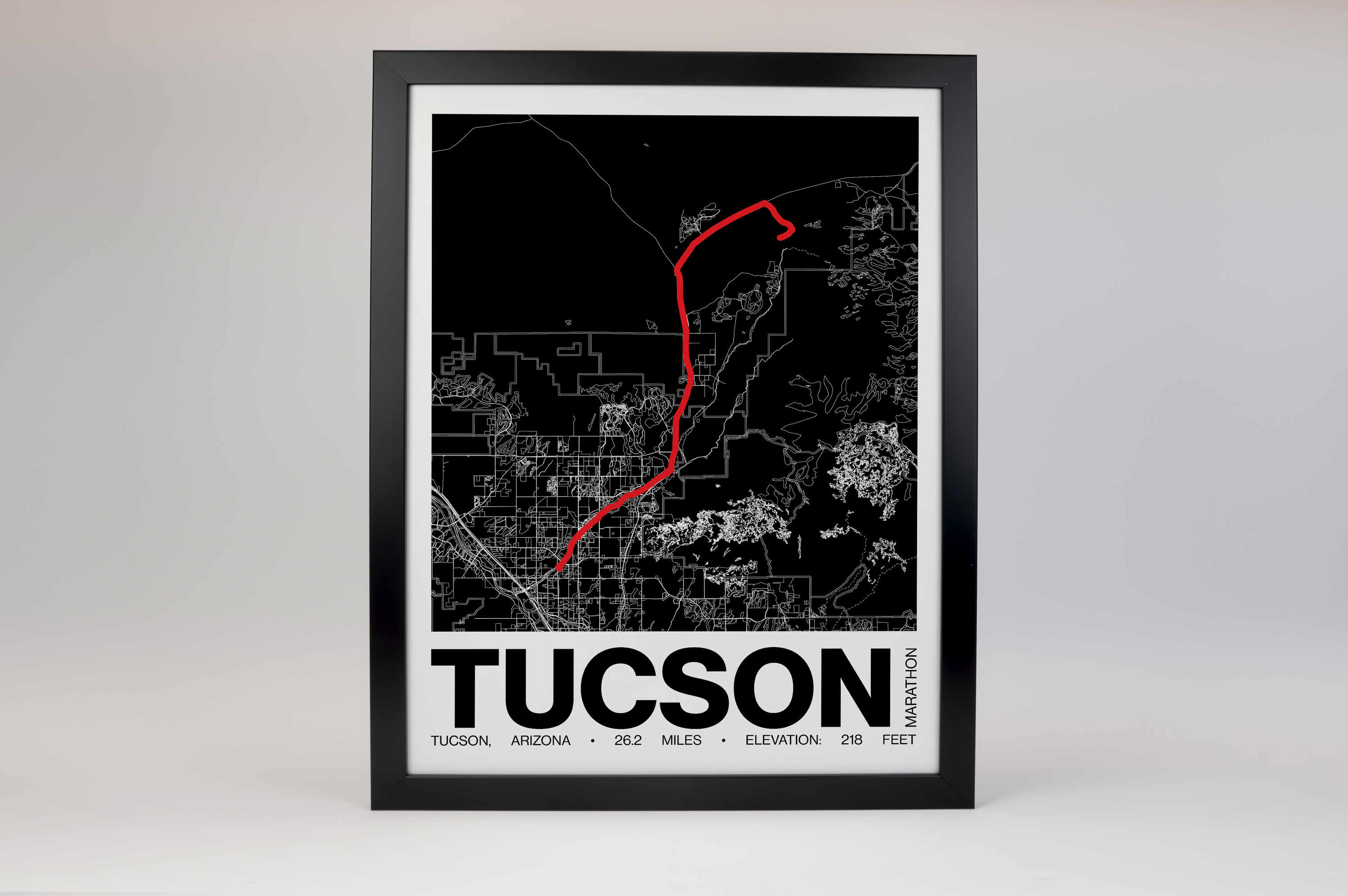 Tucson Marathon Poster - Grid Style