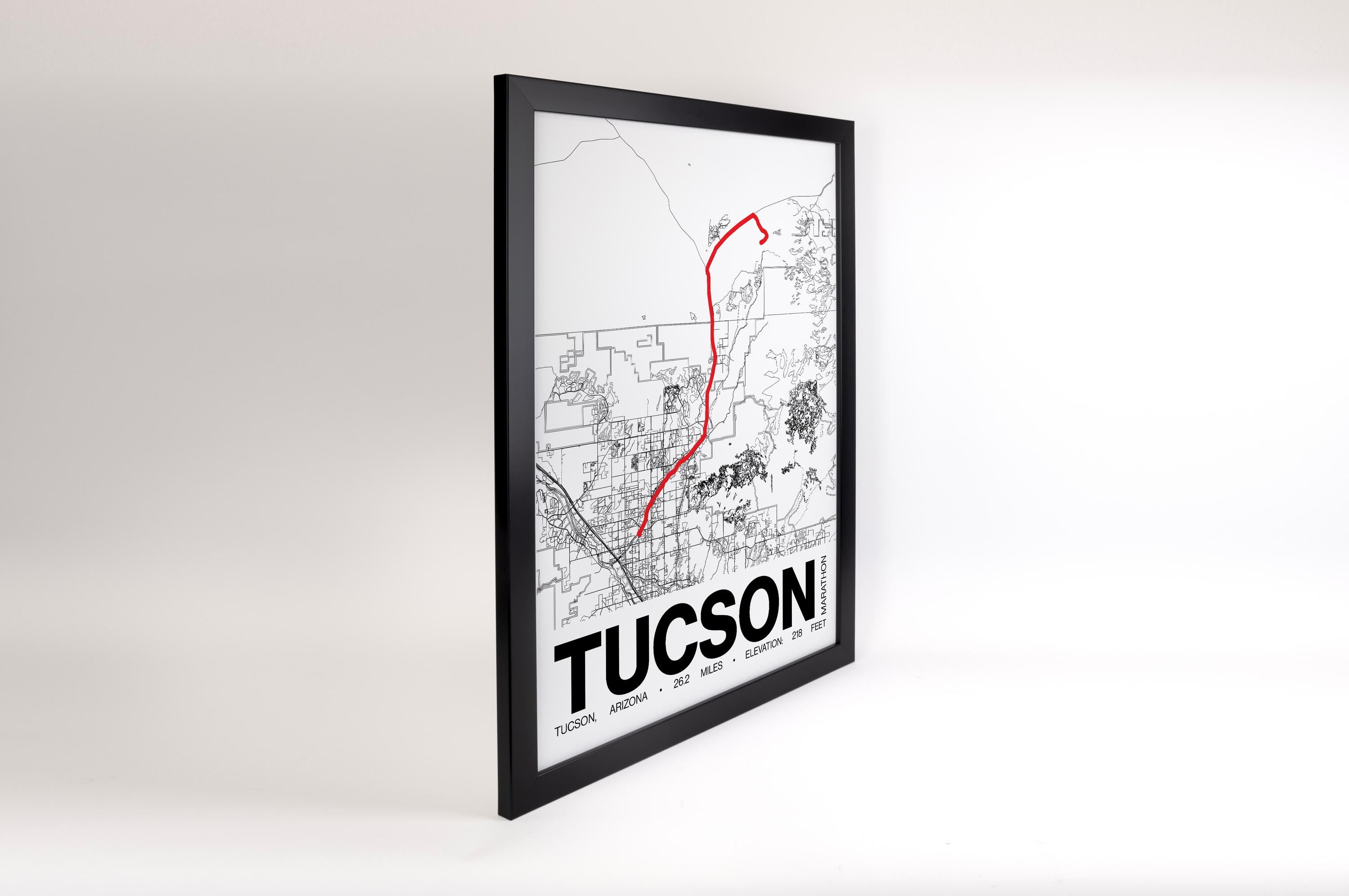 Tucson Marathon Poster - Grid Style