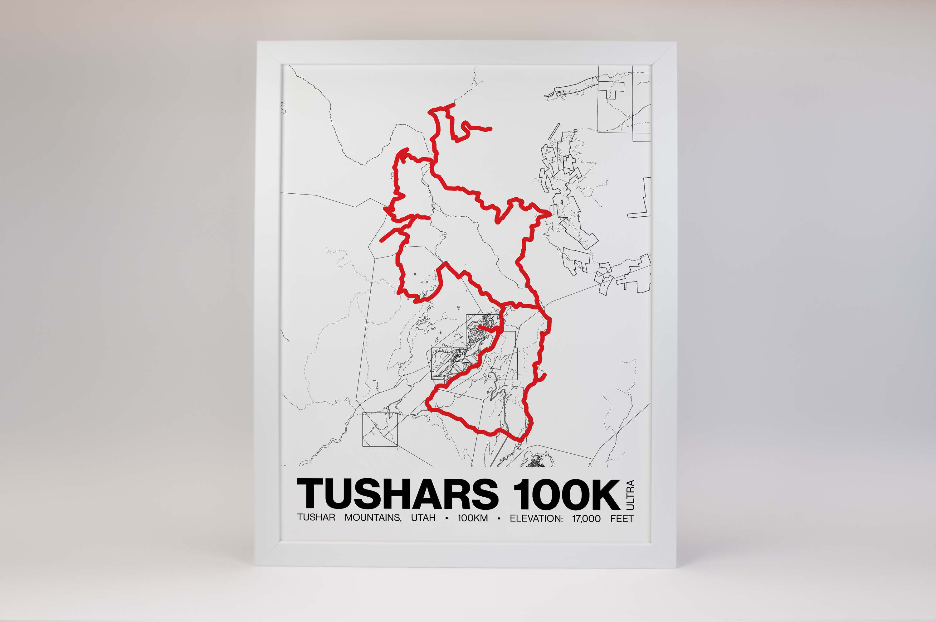 Tushars 100K Endurance Run Poster - Grid Style