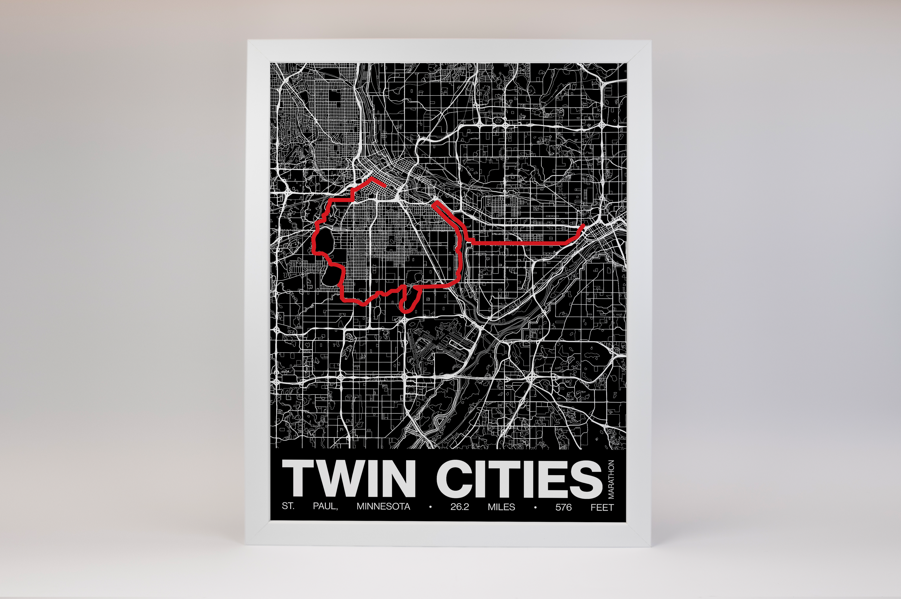 Twin Cities Marathon Poster - Grid Style