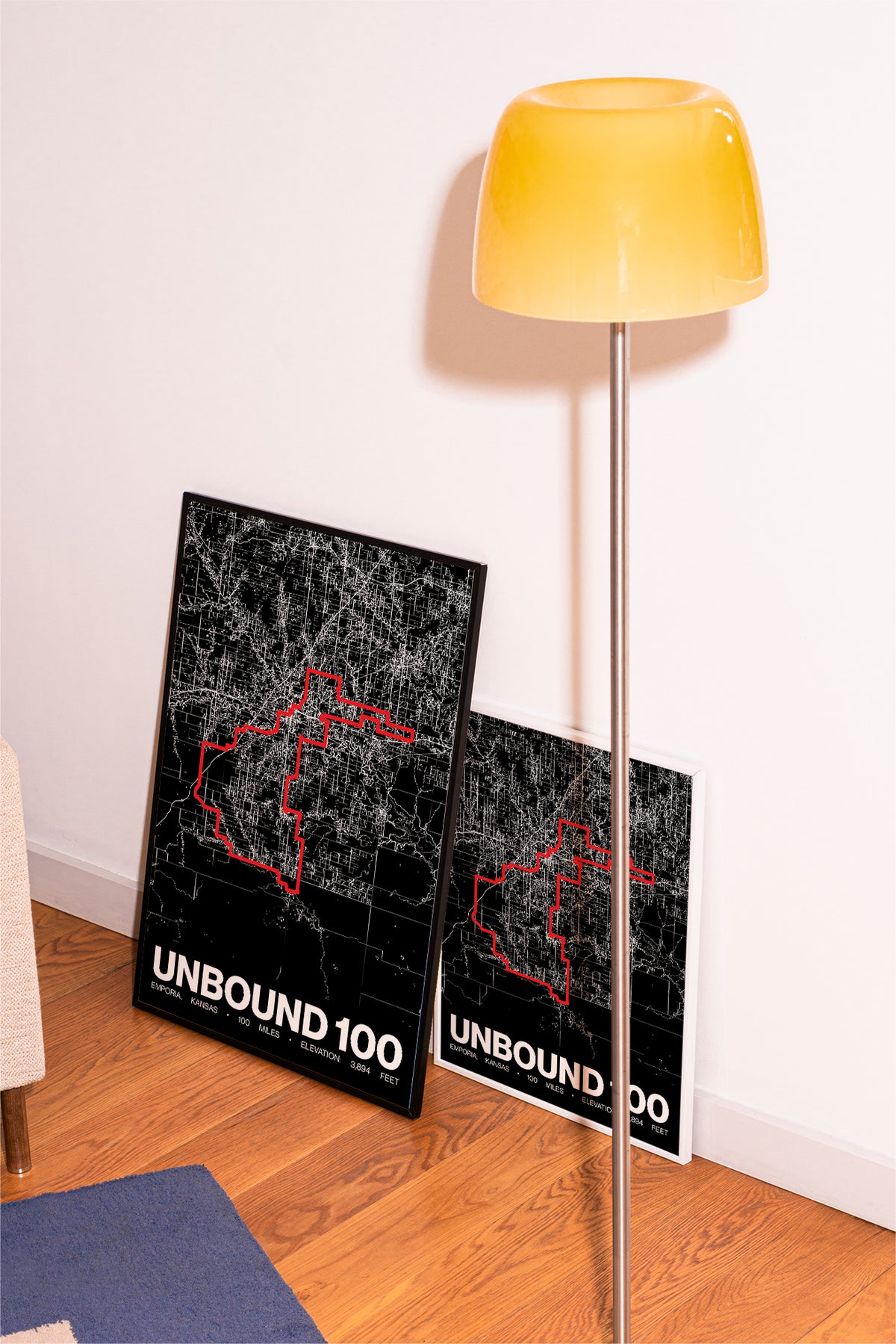UNBOUND Gravel 100 2026 Course Poster - Grid Style