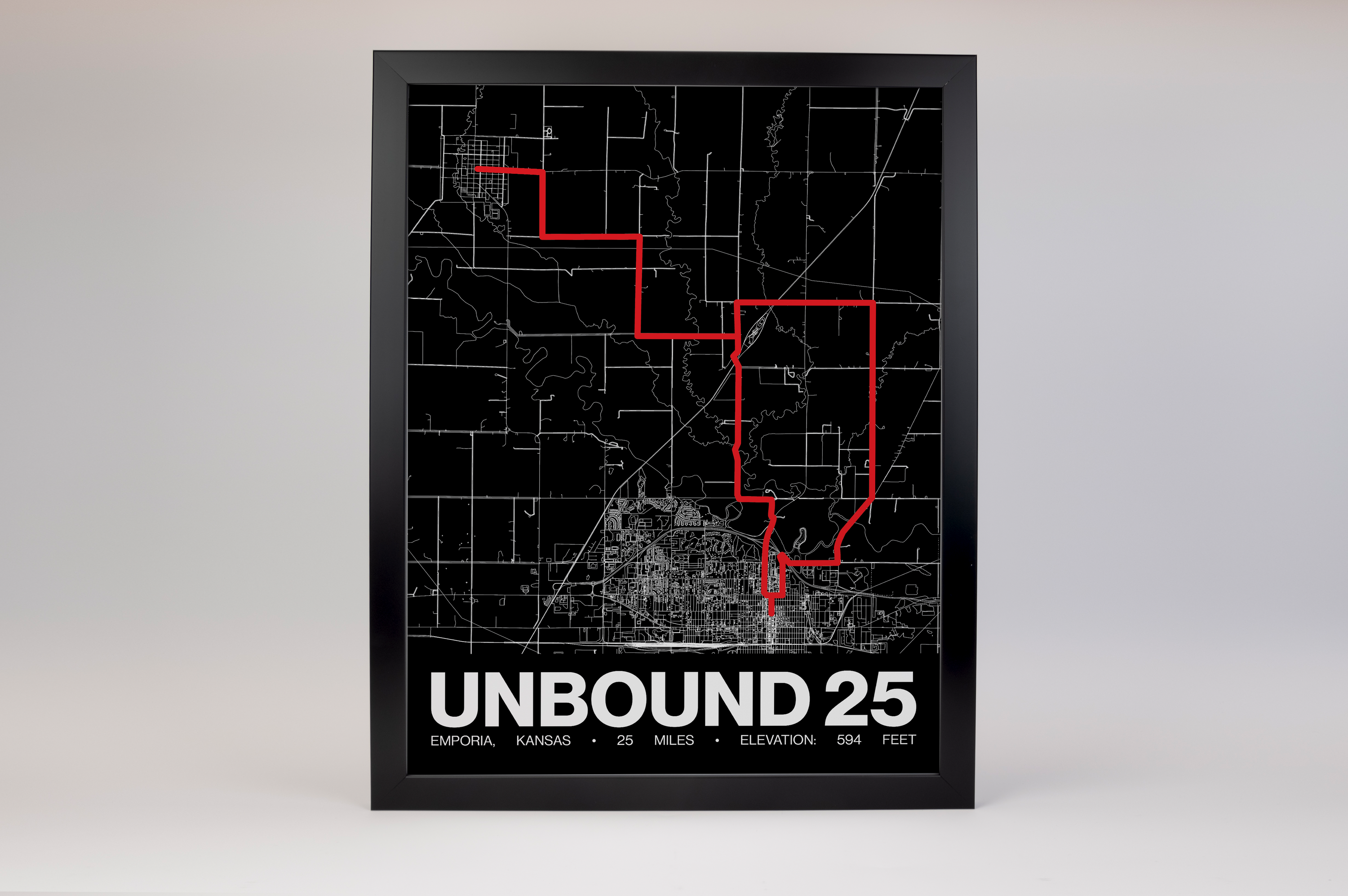 UNBOUND Gravel 25 Poster - Grid Style