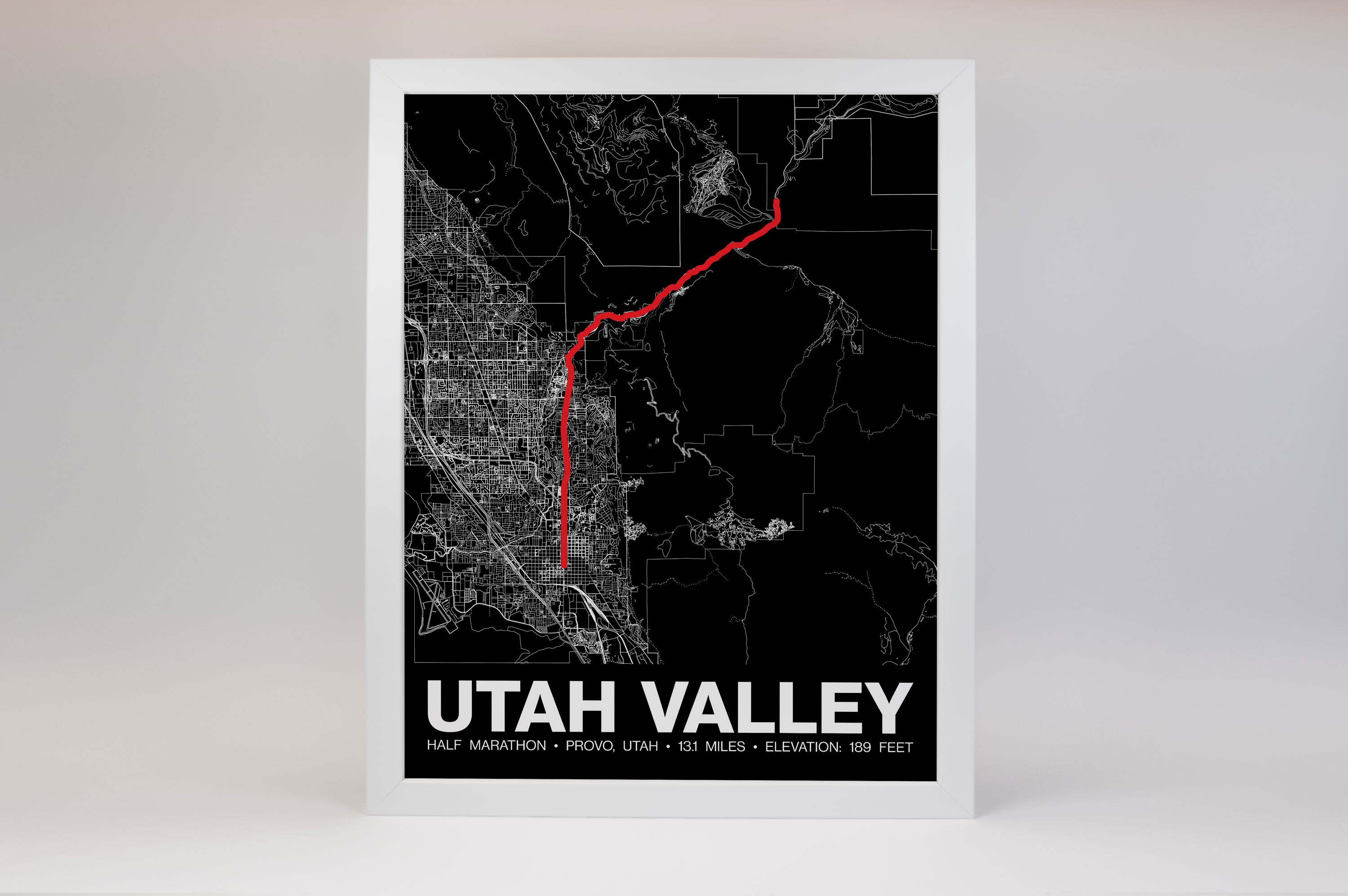 Utah Valley Half Marathon Poster - Grid Style