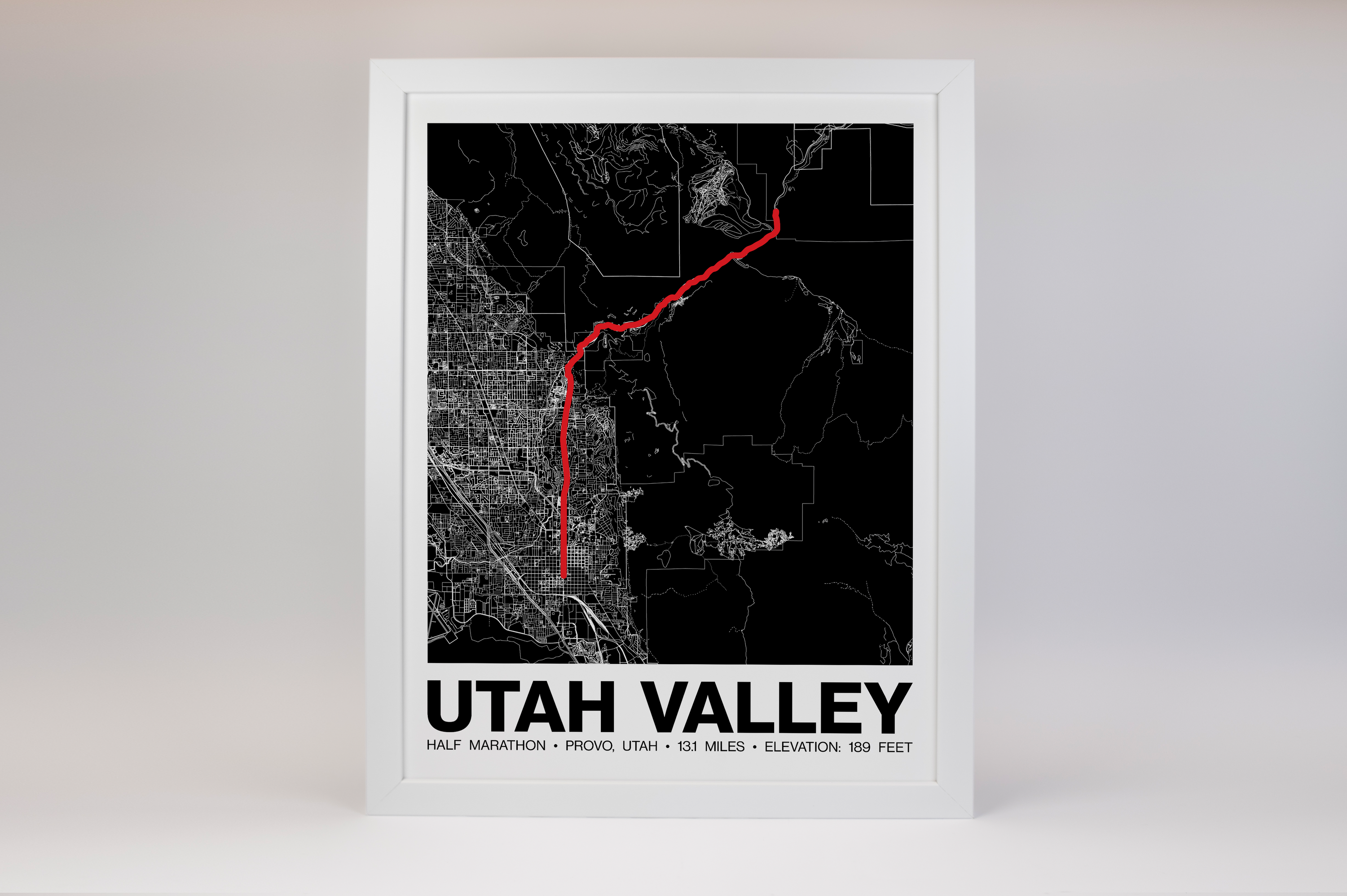Utah Valley Half Marathon Poster - Grid Style