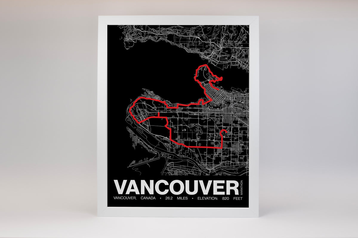 Vancouver Marathon Poster - Grid Style