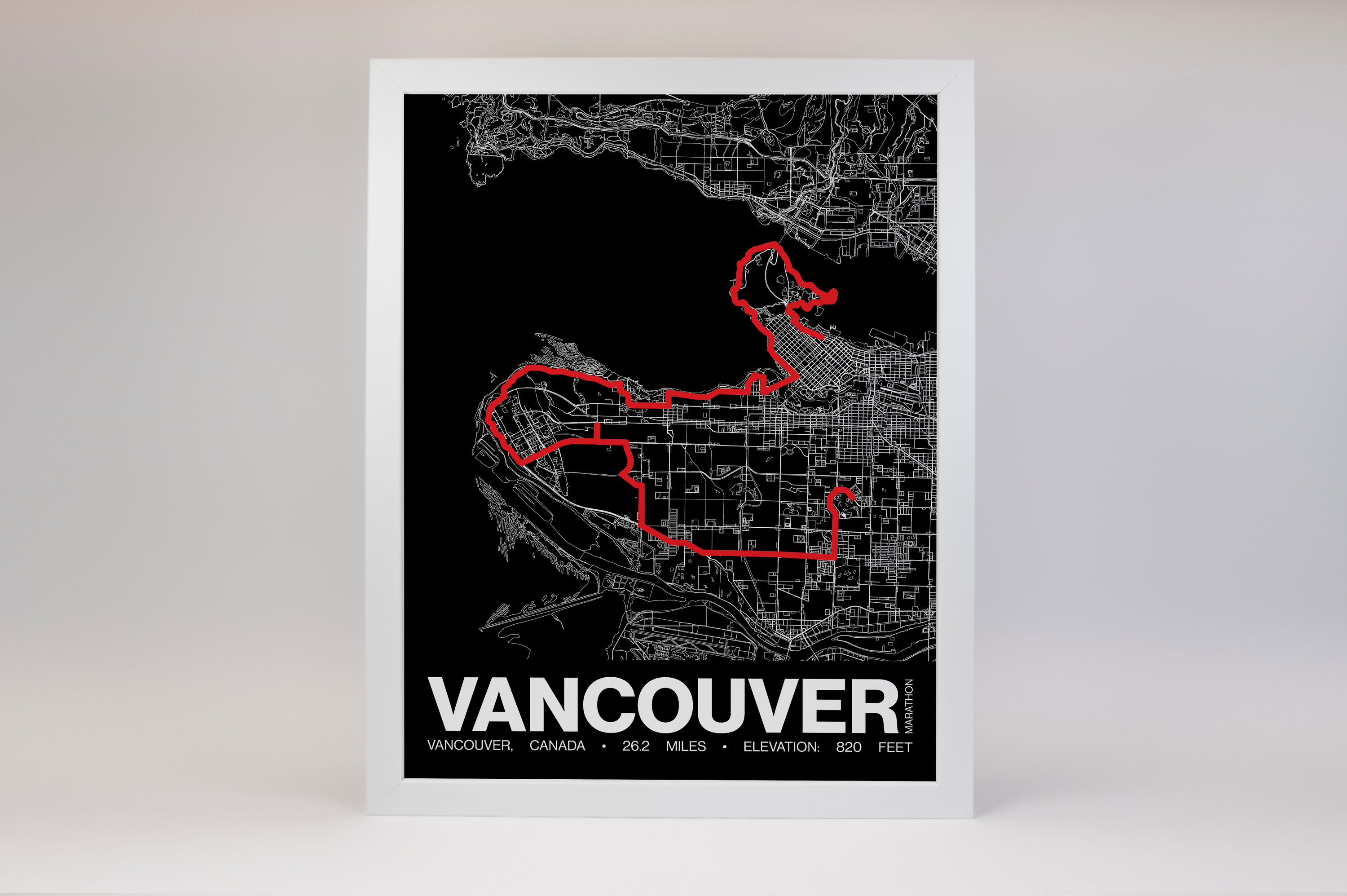 Vancouver Marathon Poster - Grid Style