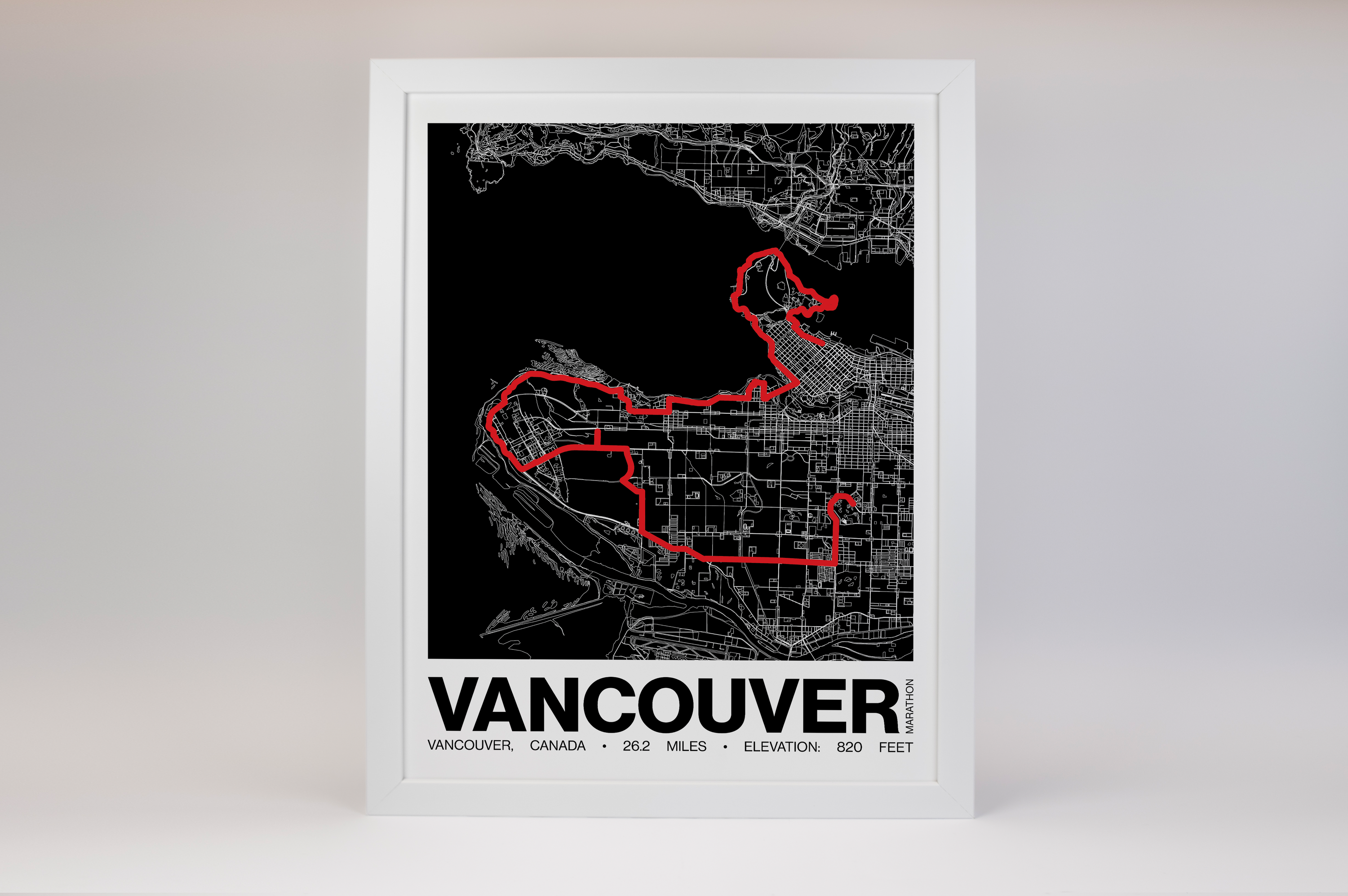 Vancouver Marathon Poster - Grid Style