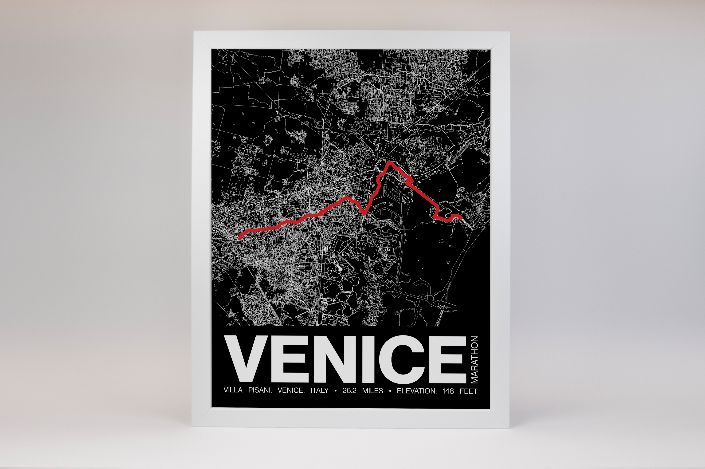Venice Marathon Poster - Grid Style