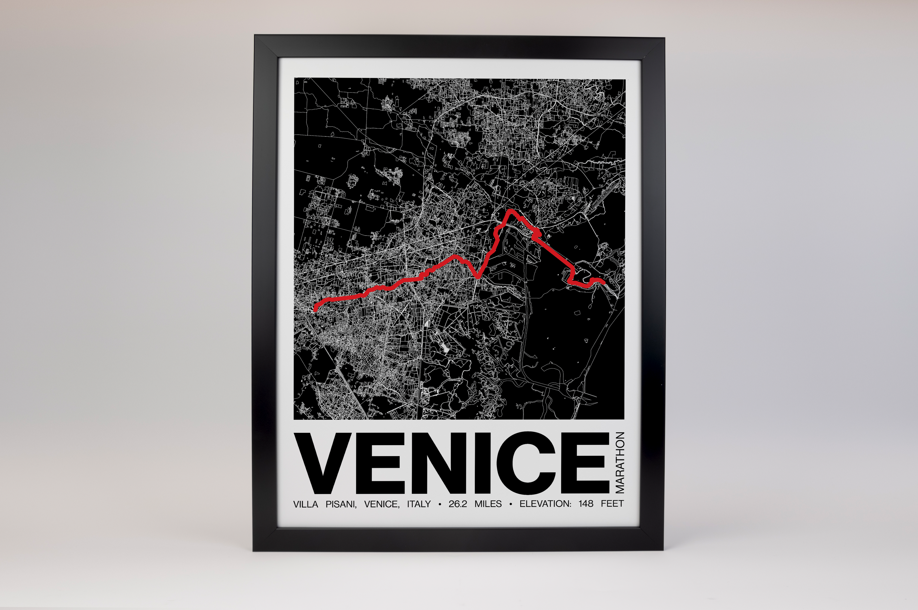 Venice Marathon Poster - Grid Style