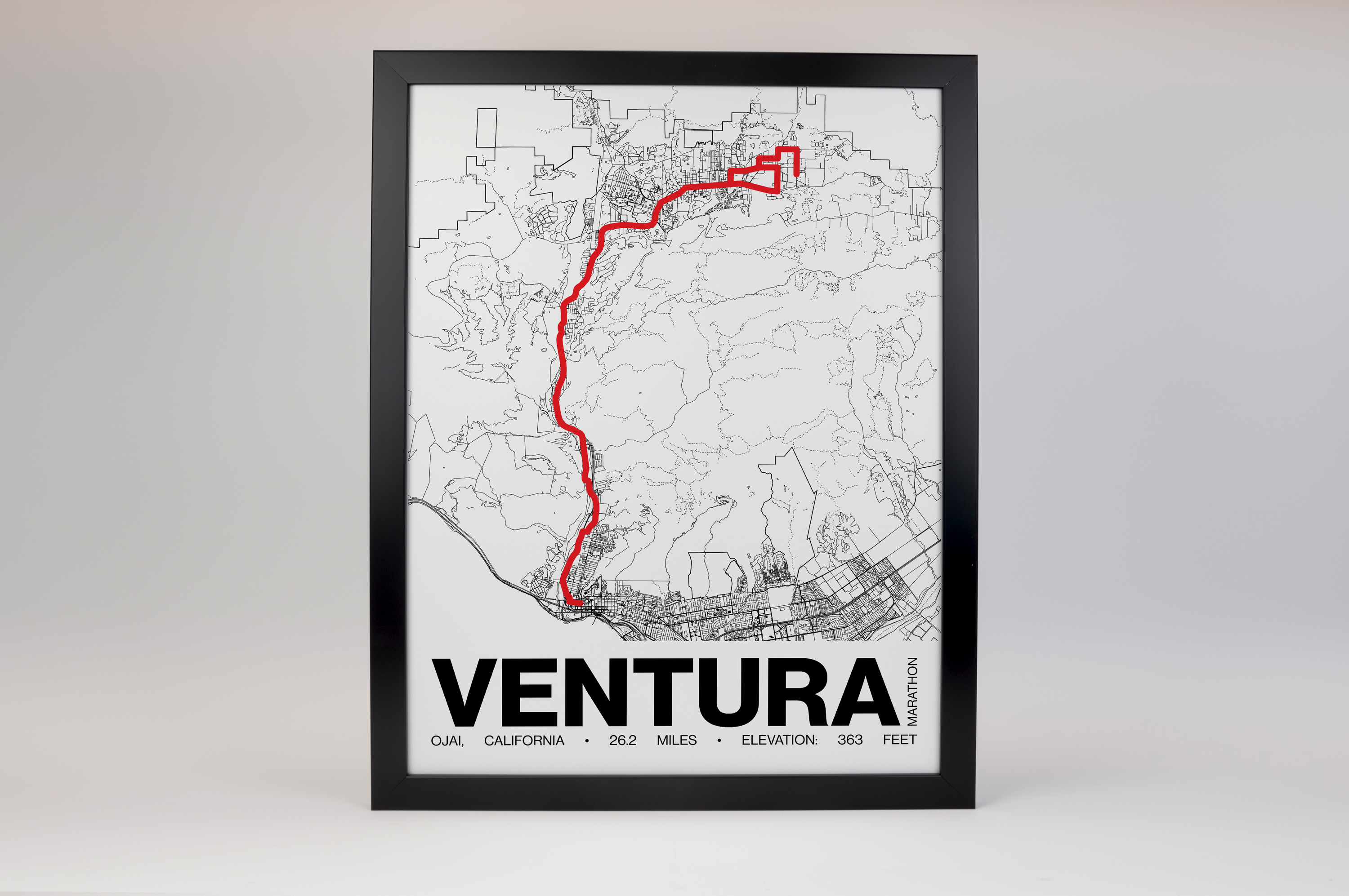 Ventura Marathon Poster - Grid Style