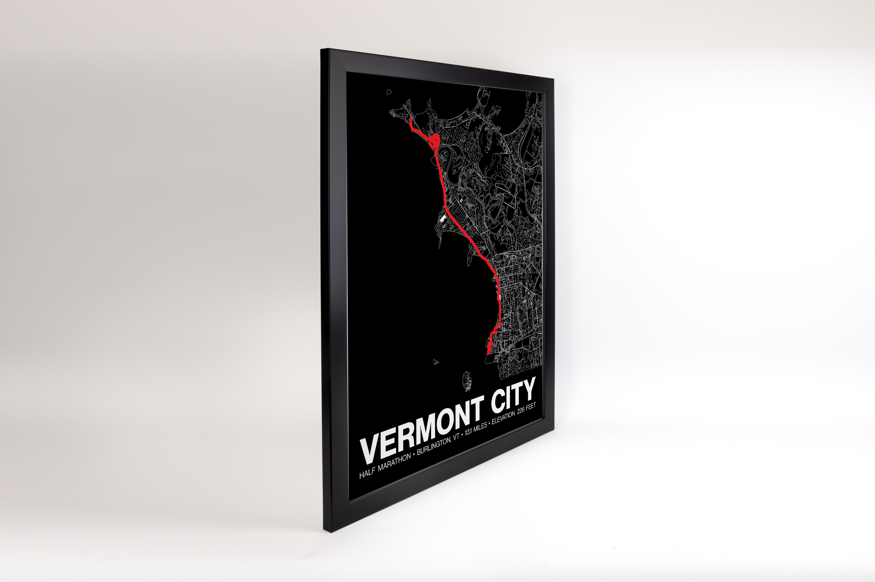 Vermont City Half Marathon Poster - Grid Style