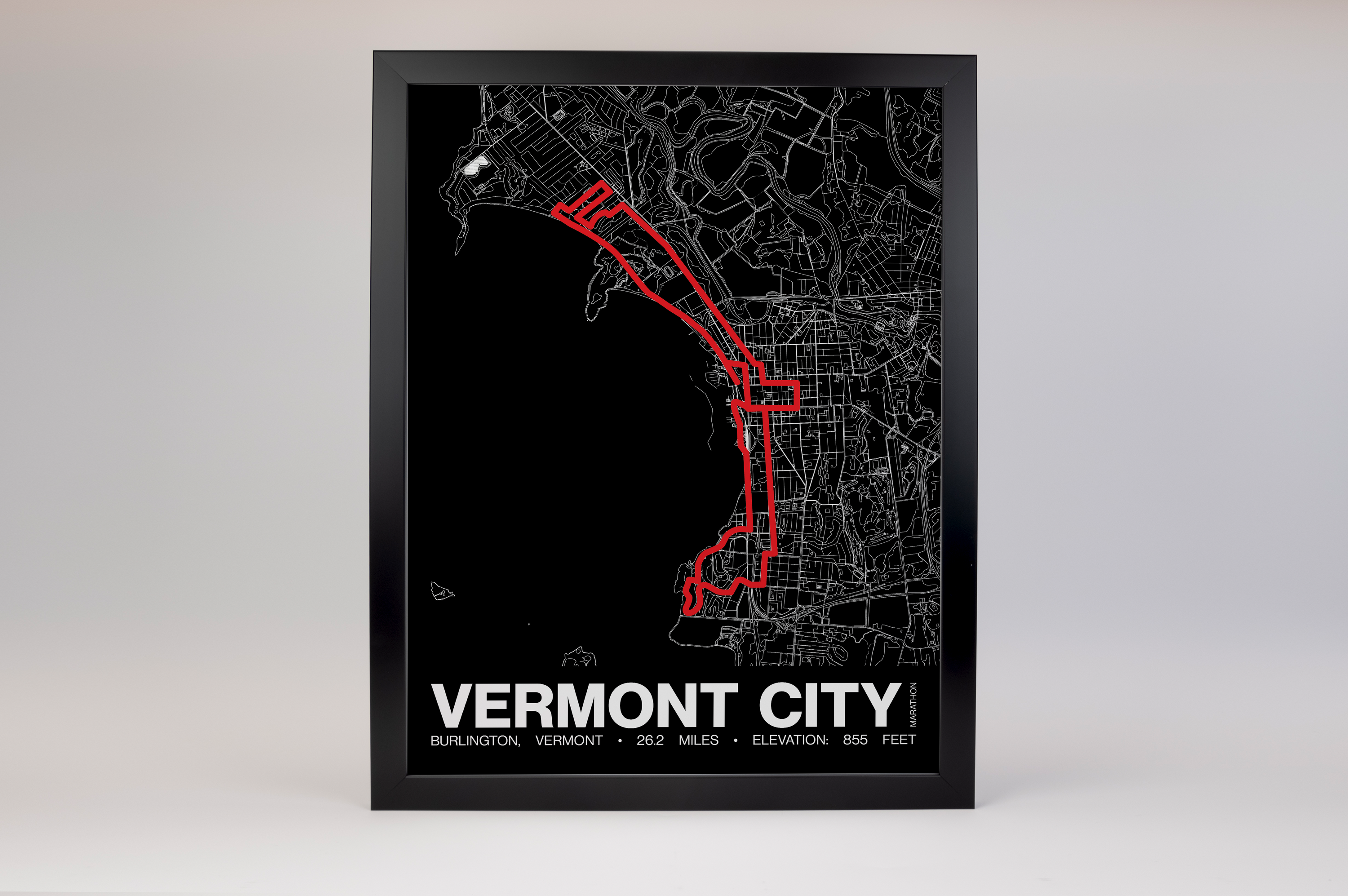 Vermont City Marathon Poster - Grid Style