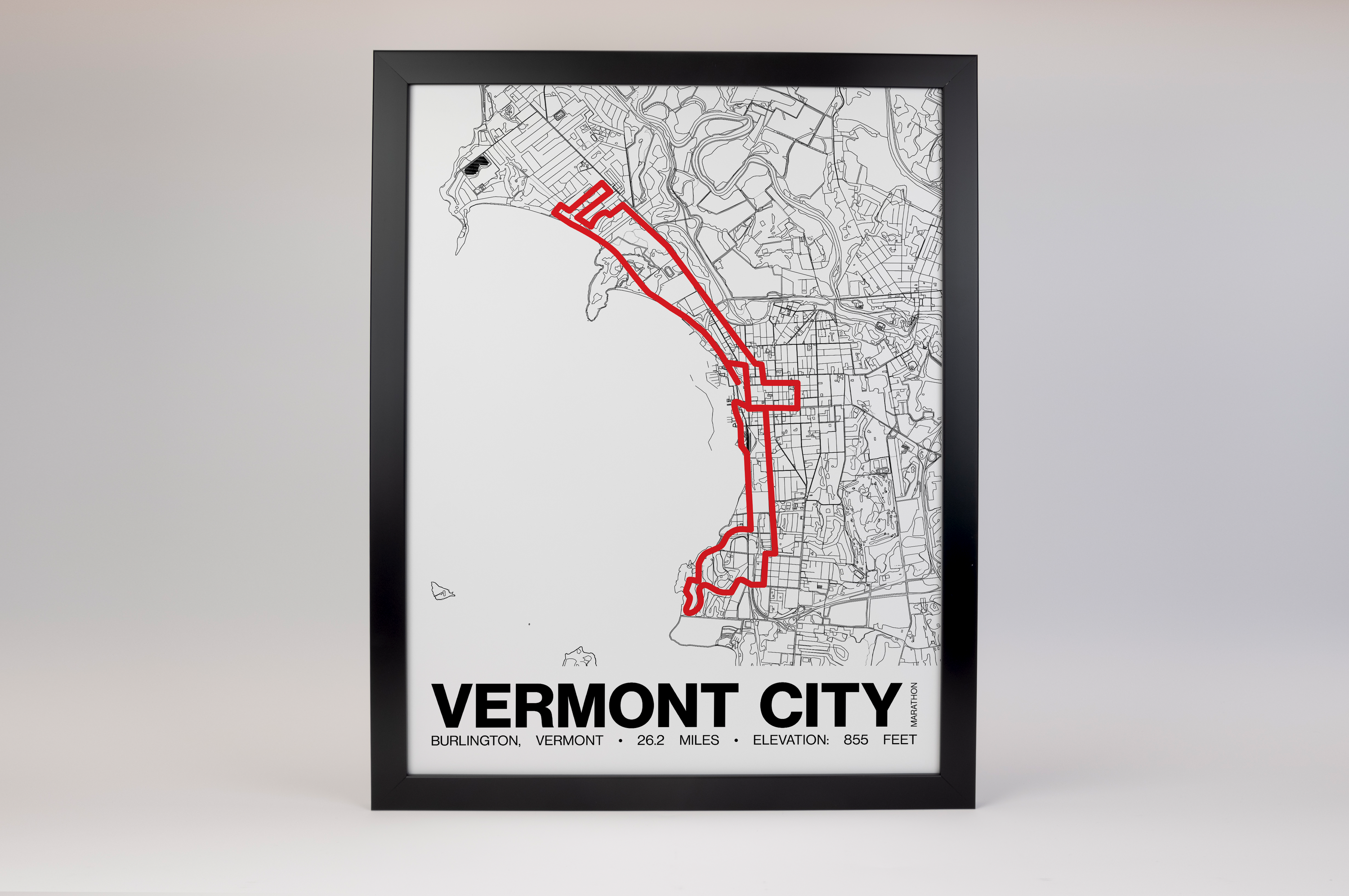 Vermont City Marathon Poster - Grid Style