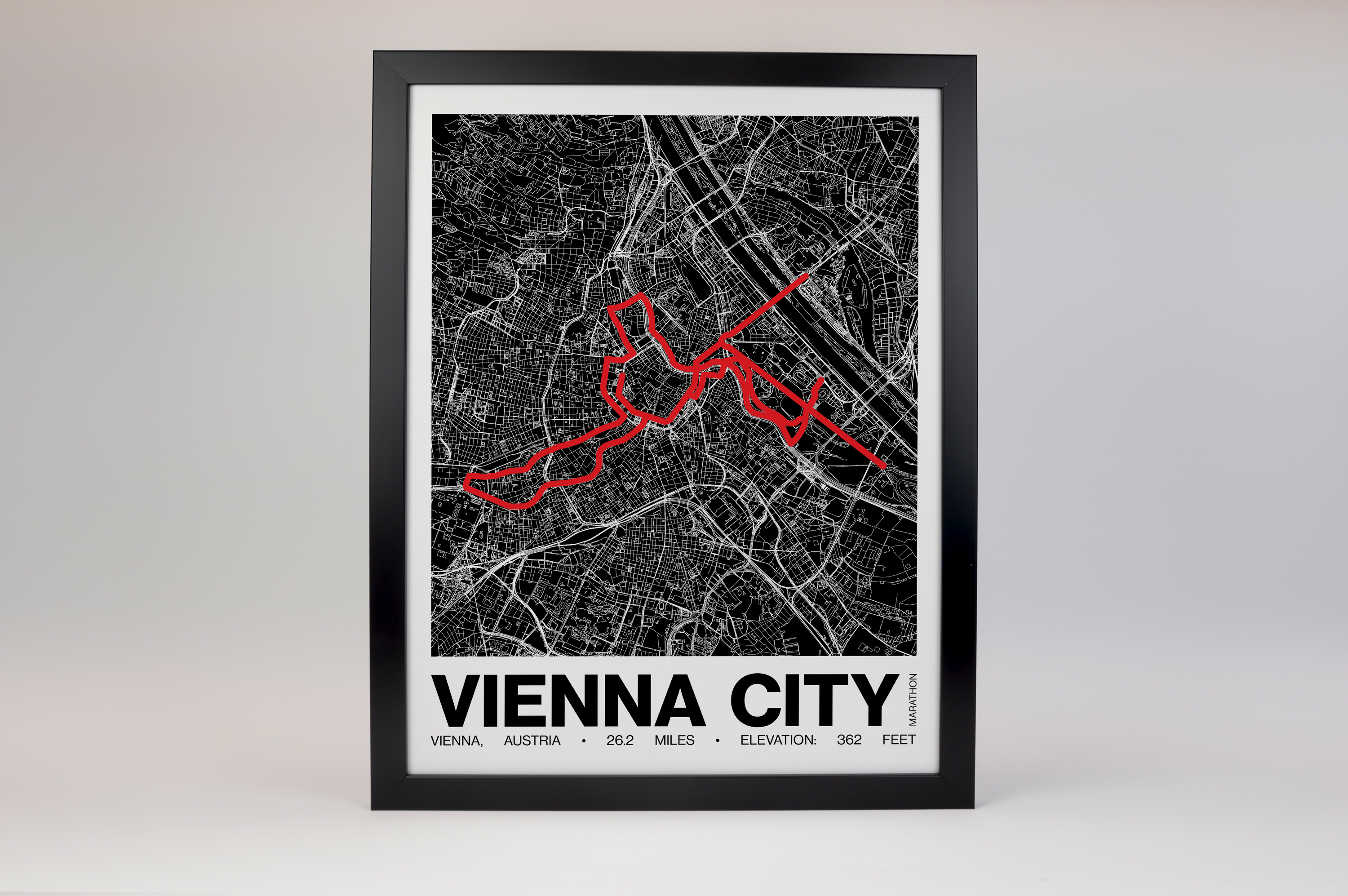 Vienna City Marathon Poster - Grid Style