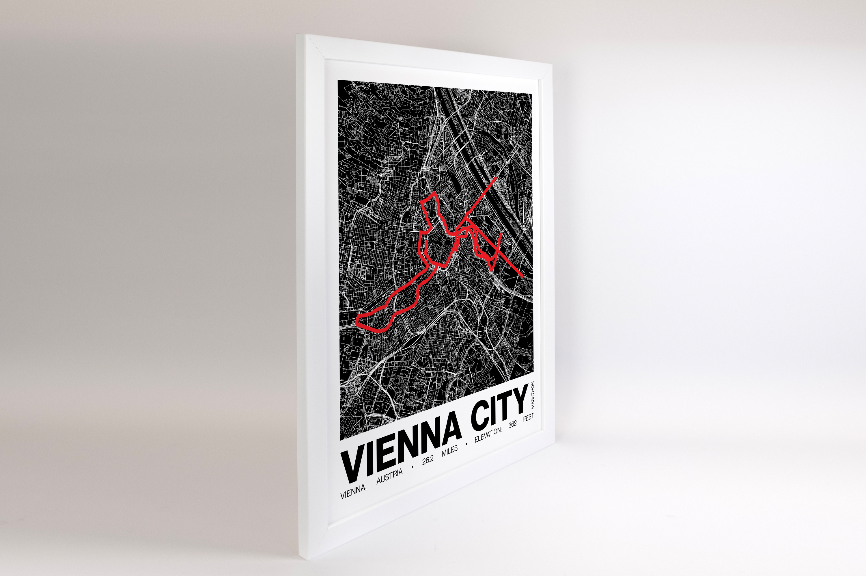 Vienna City Marathon Poster - Grid Style