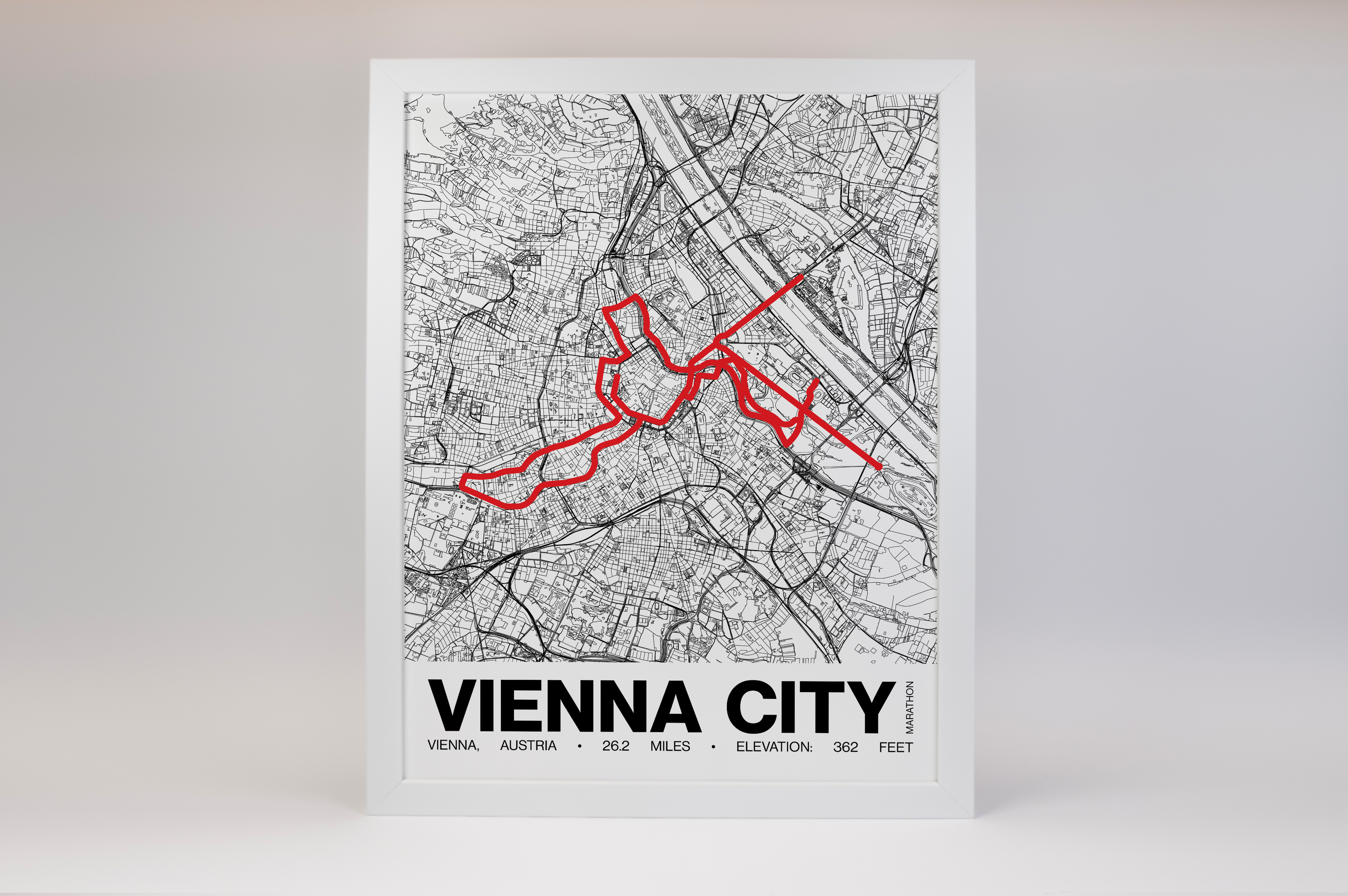Vienna City Marathon Poster - Grid Style