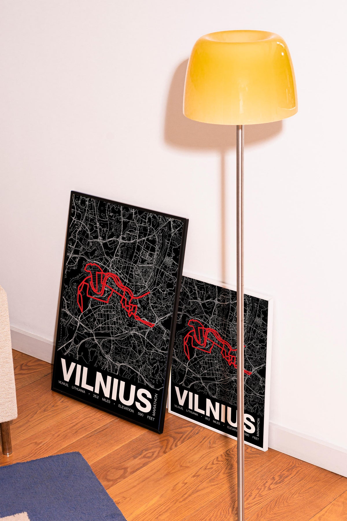 Vilnius Marathon Poster - Grid Style