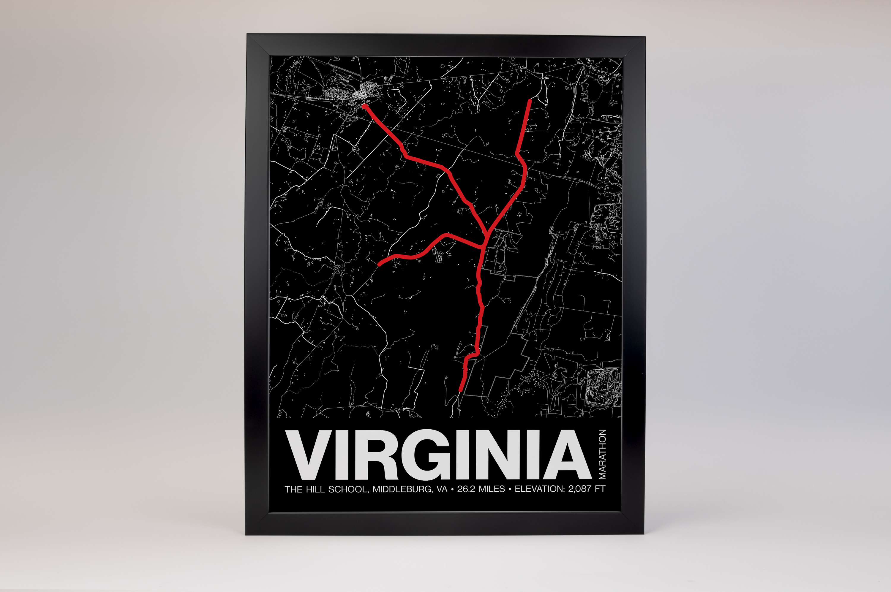 Virginia Marathon Poster - Grid Style