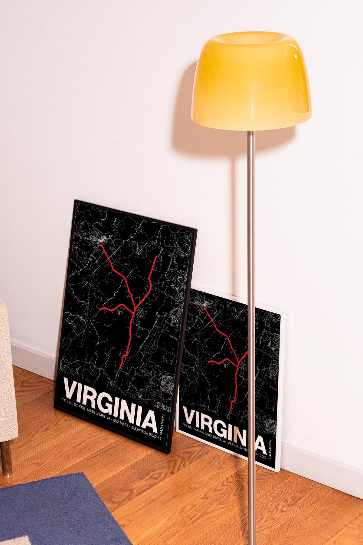 Virginia Marathon Poster - Grid Style