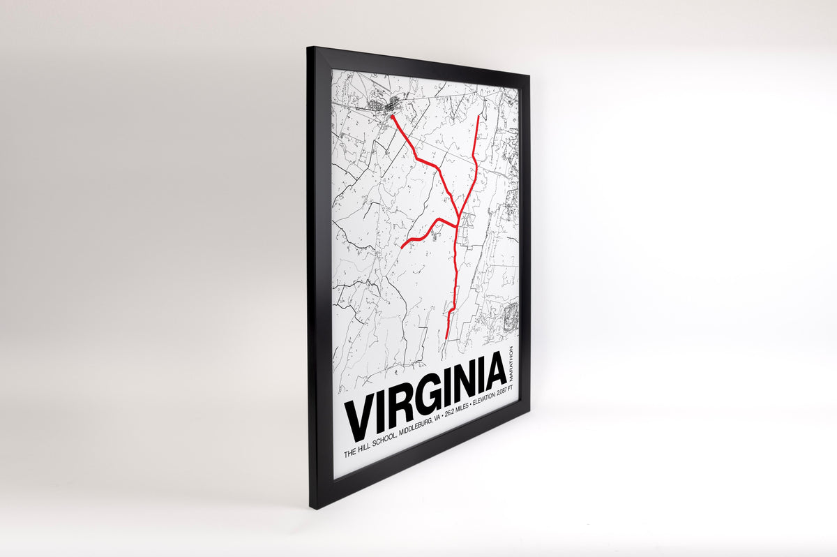 Virginia Marathon Poster - Grid Style