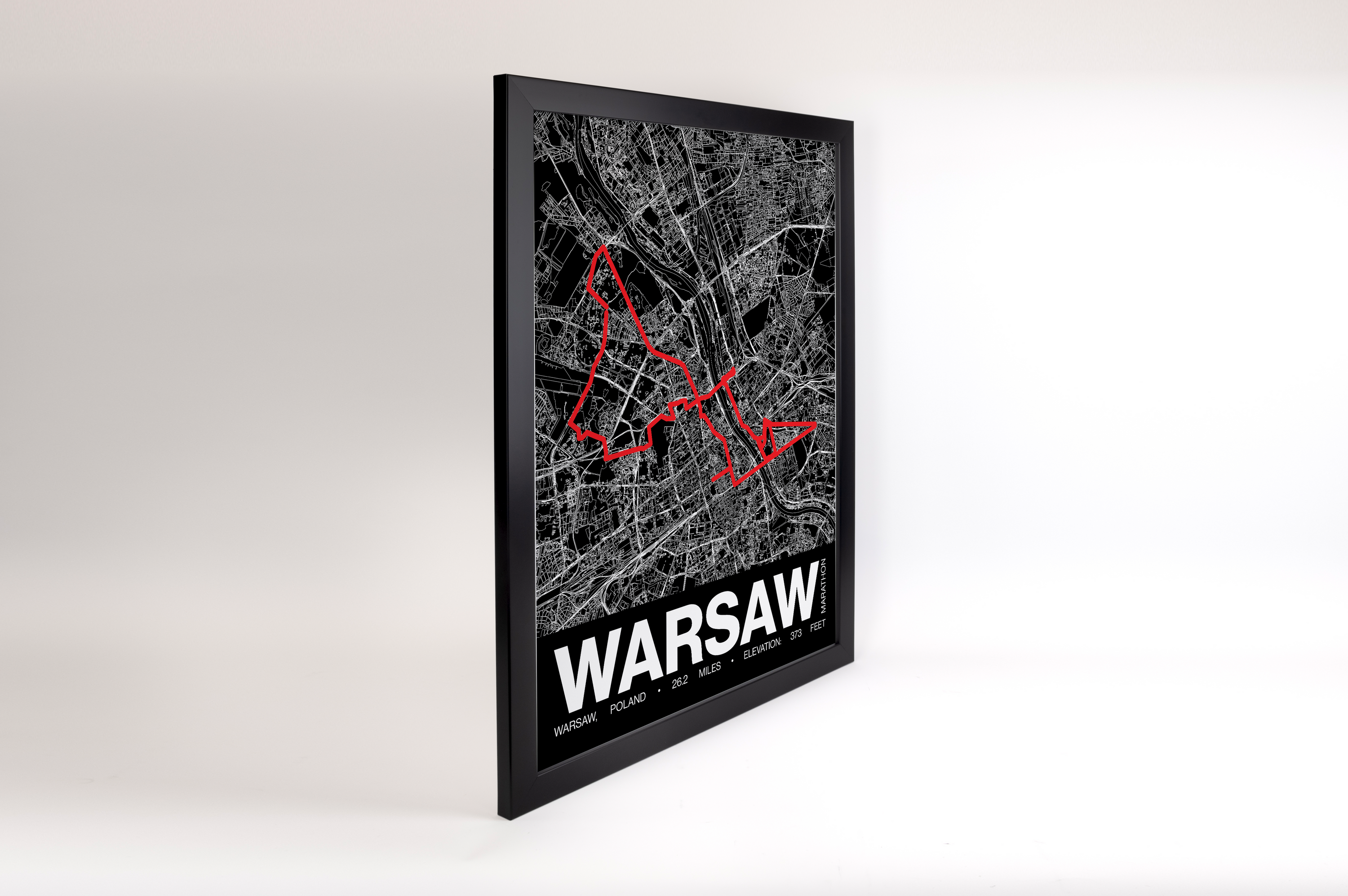 Warsaw Marathon Poster - Grid Style