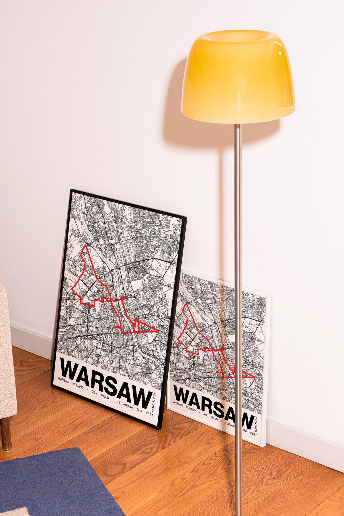 Warsaw Marathon Poster - Grid Style