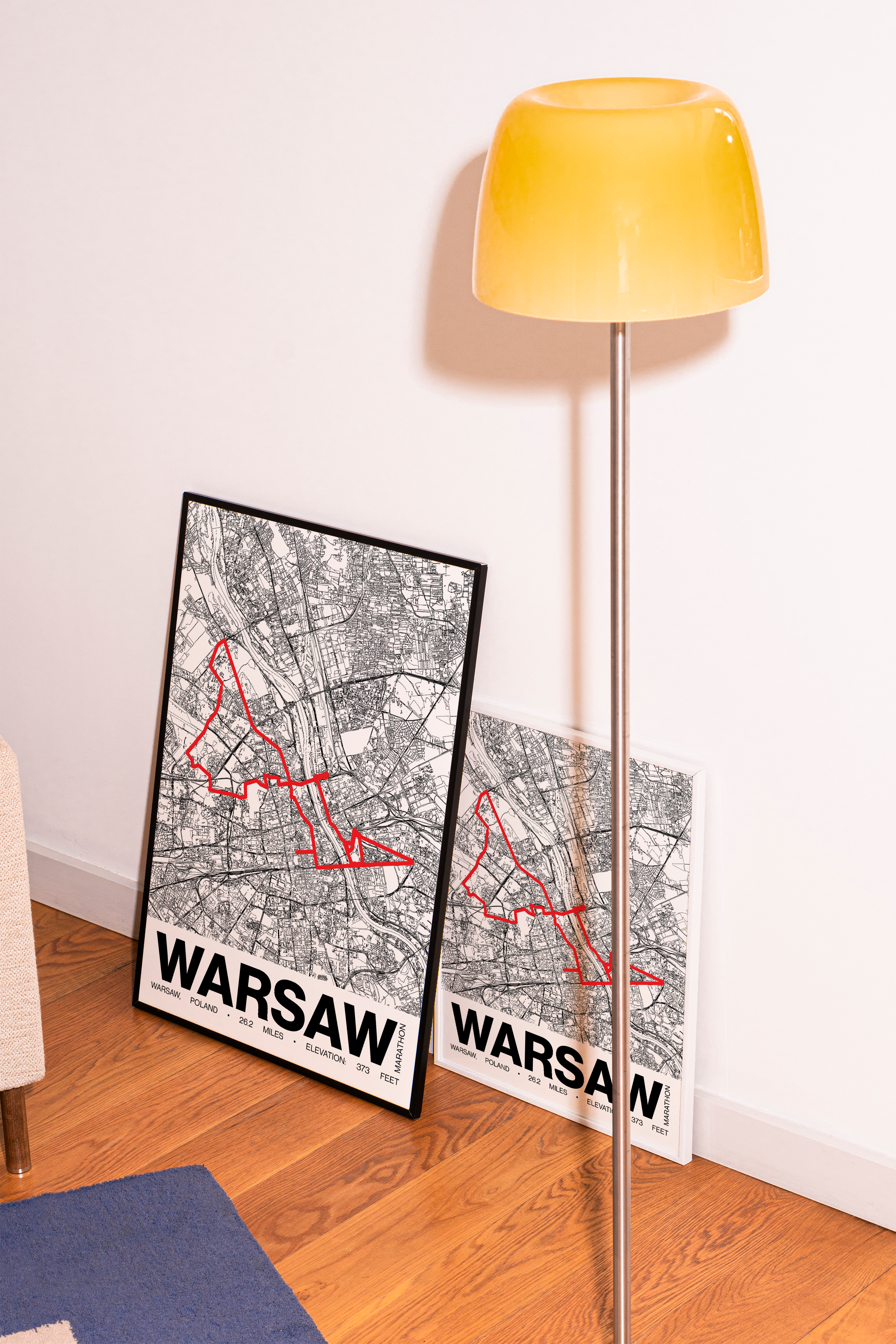 Warsaw Marathon Poster - Grid Style
