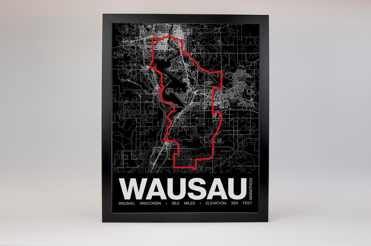 Wausau Marathon Poster - Grid Style