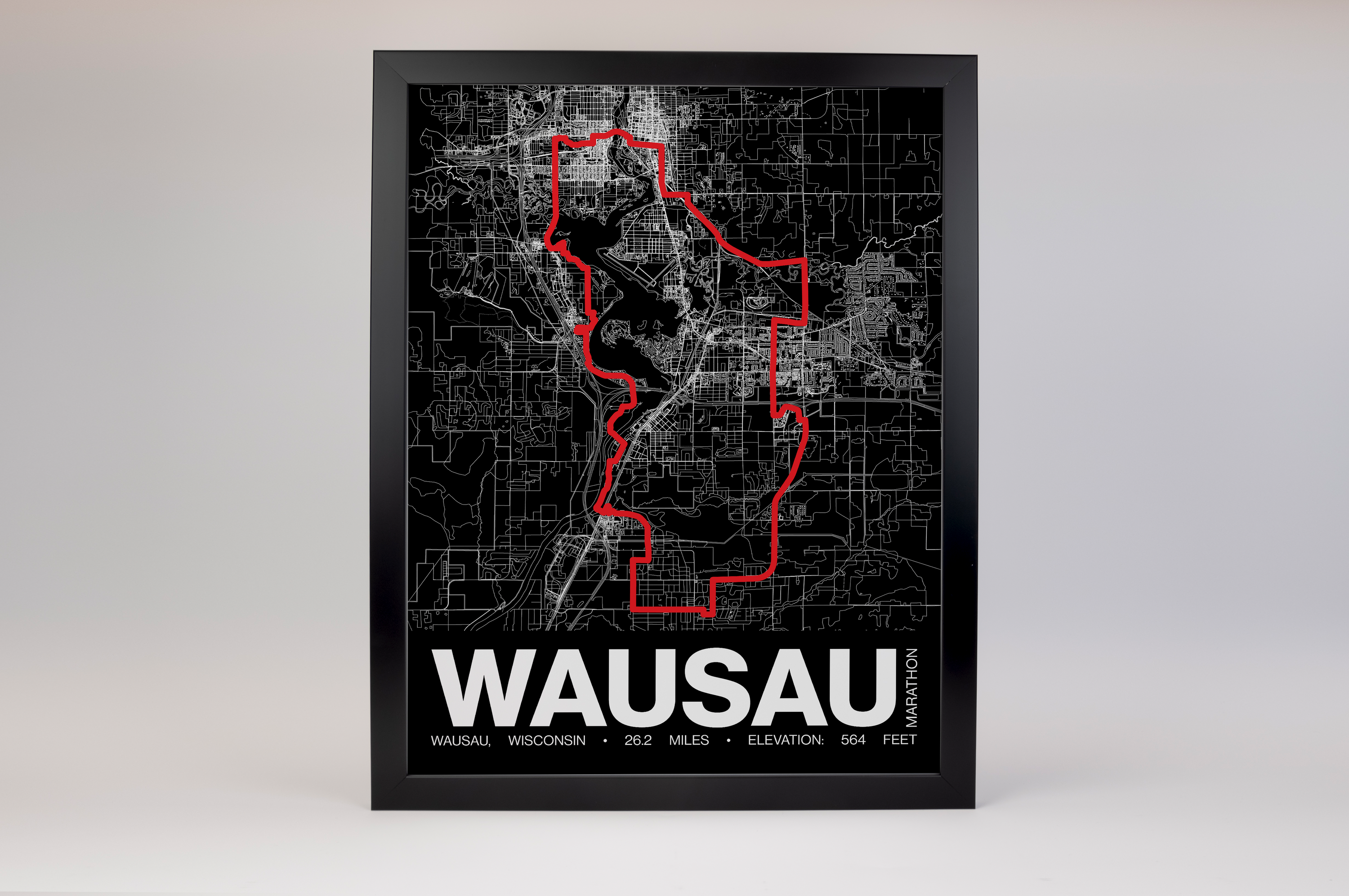 Wausau Marathon Poster - Grid Style