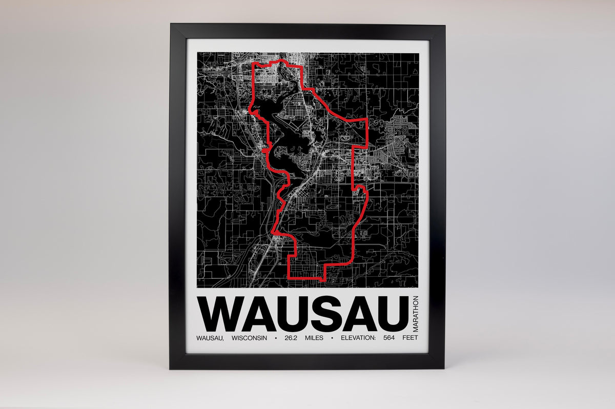 Wausau Marathon Poster - Grid Style